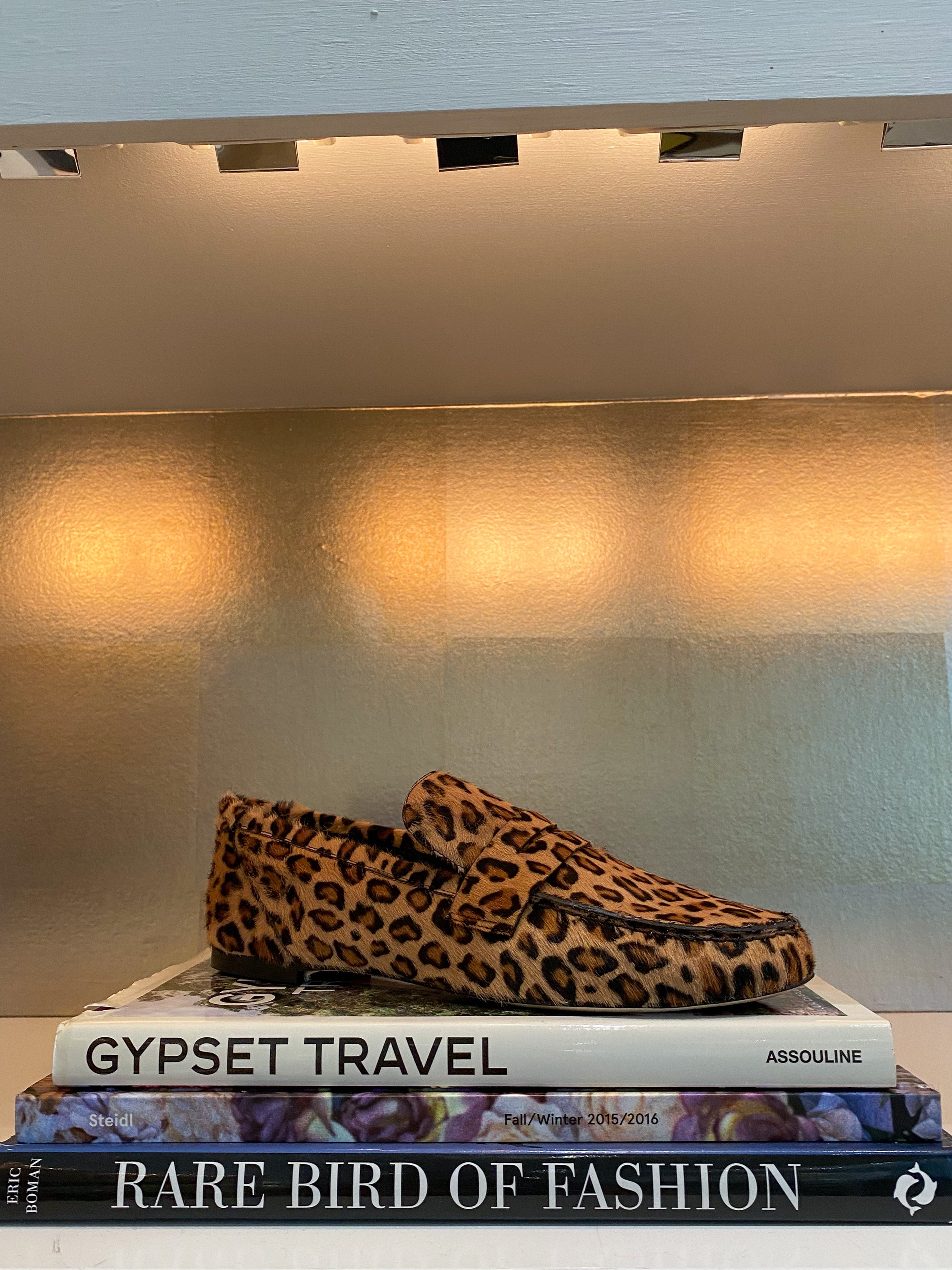 JAMIE HALLER | PONYHAIR LEOPARD PENNY LOAFER