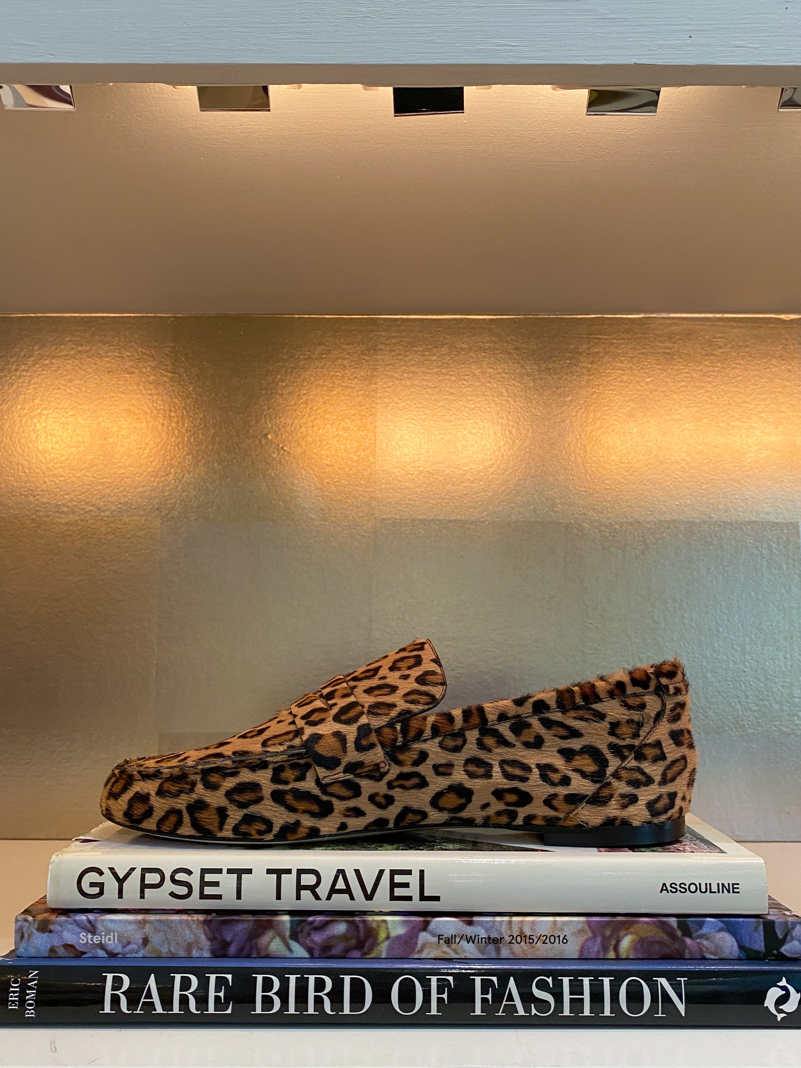 JAMIE HALLER | PONYHAIR LEOPARD PENNY LOAFER
