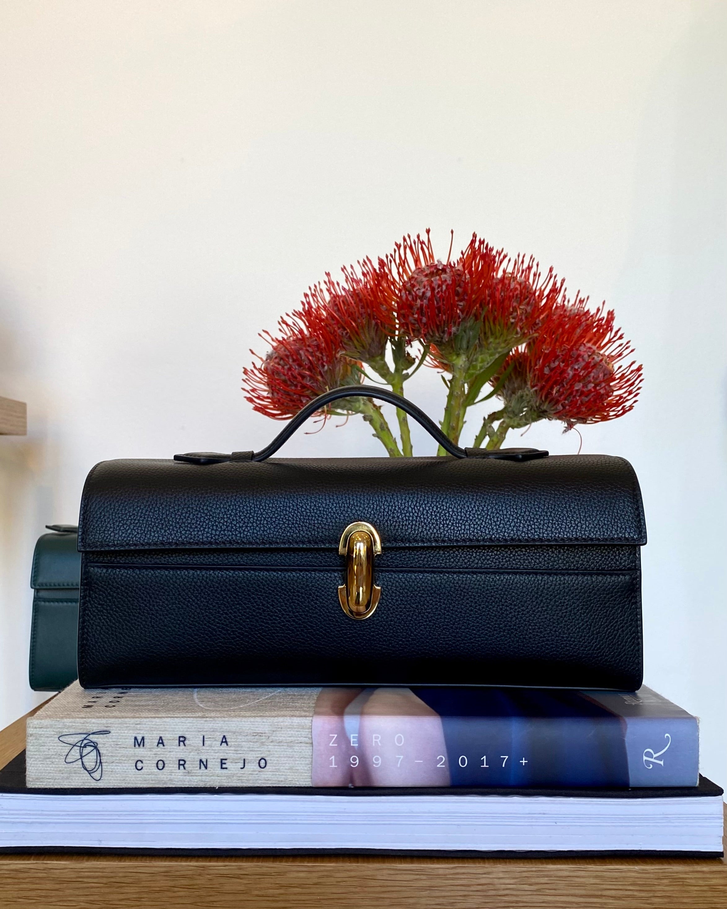 SAVETTE | GRAINED LEATHER SLIM SYMMETRY POCHETTE