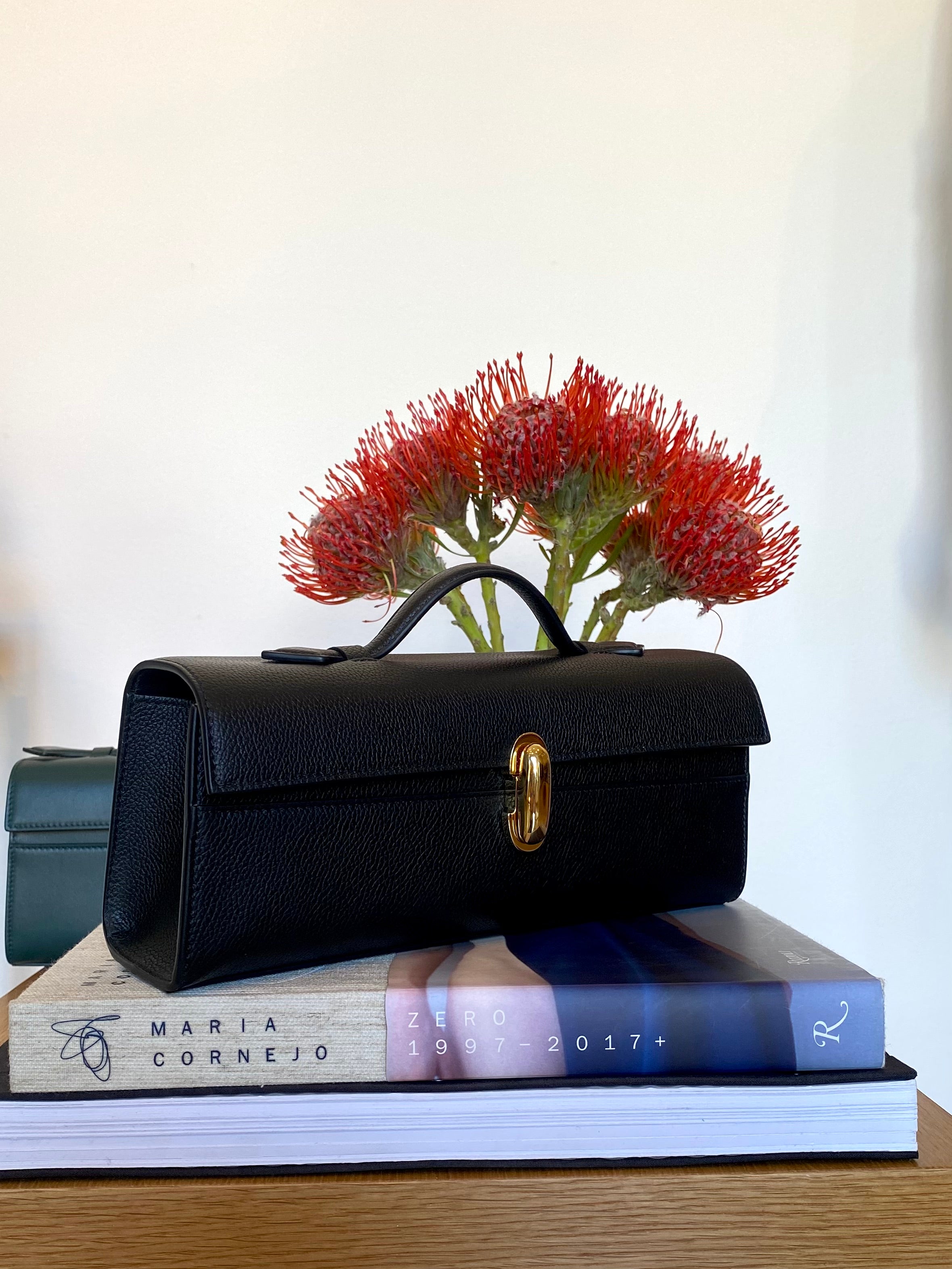 SAVETTE | GRAINED LEATHER SLIM SYMMETRY POCHETTE
