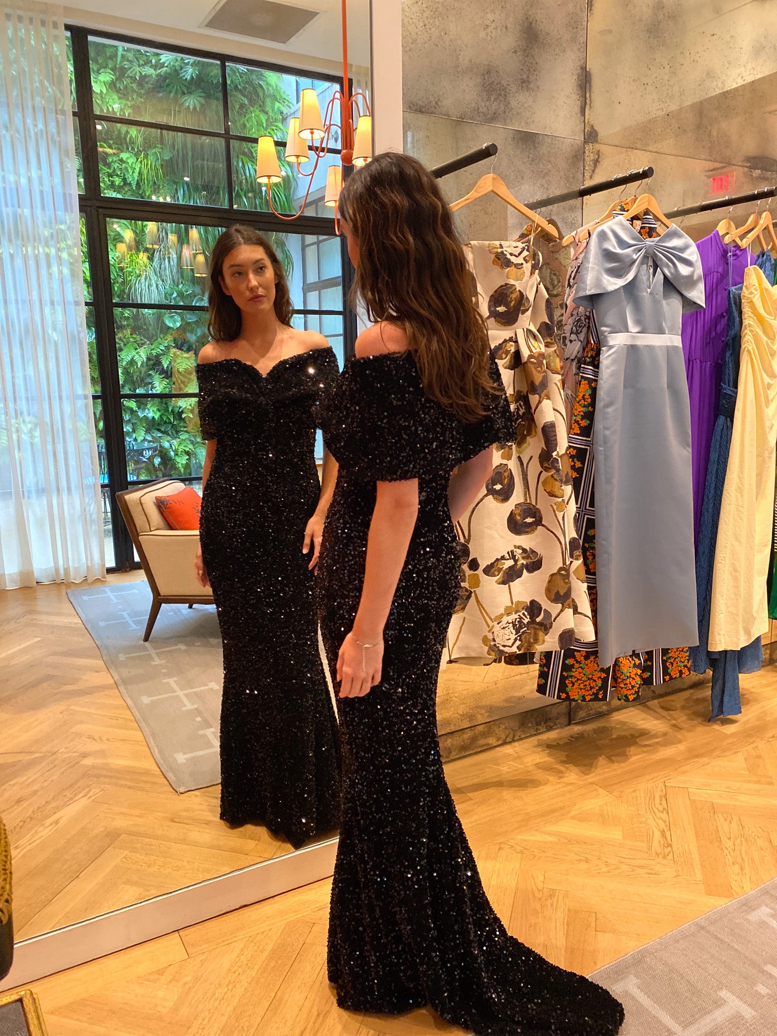 RICHARD QUINN | SHOULDER WRAP STRETCH KIA GOWN