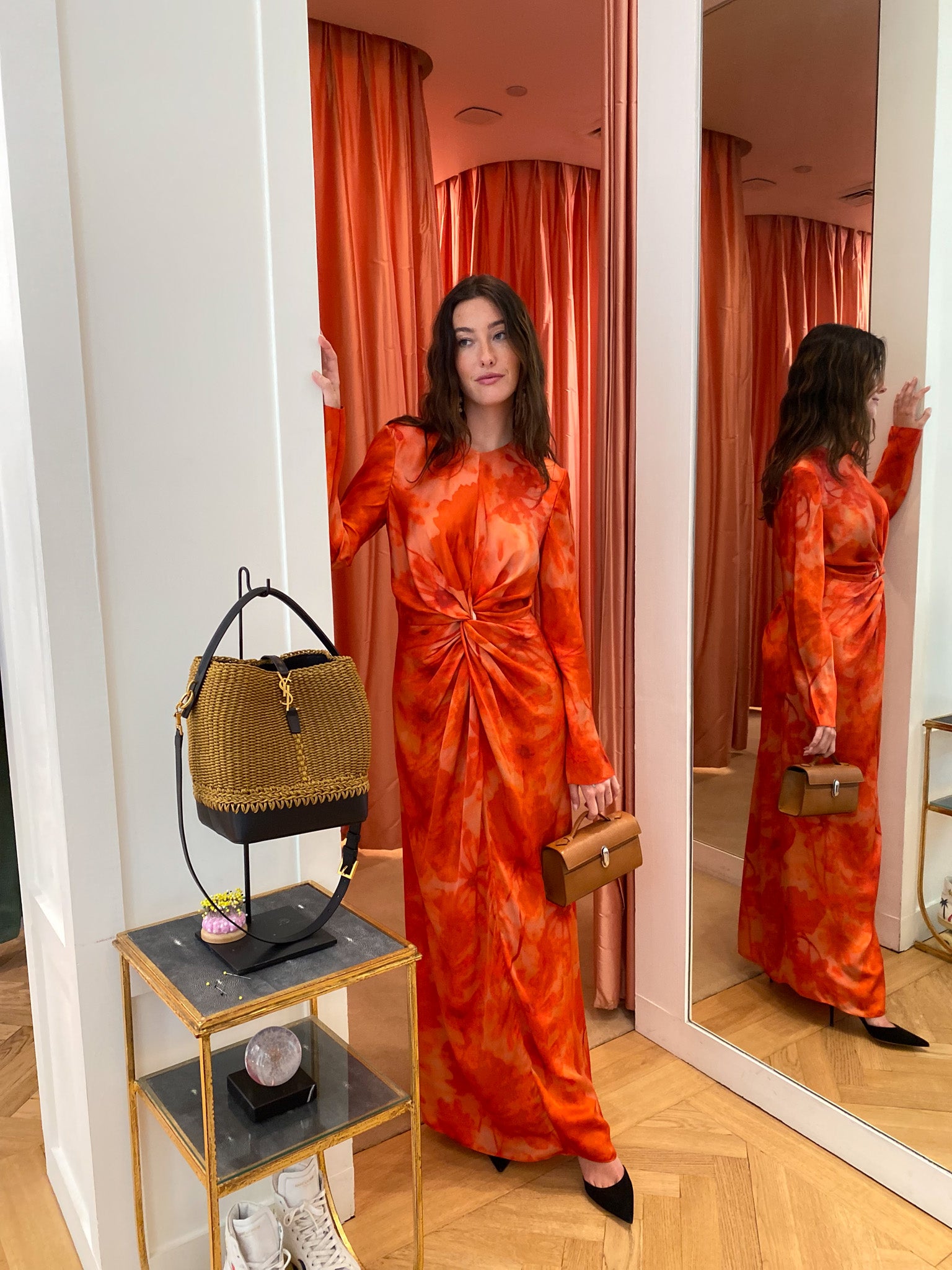 ALEJANDRA ALONSO ROJAS | LONG SLEEVE TWIST FRONT DRESS