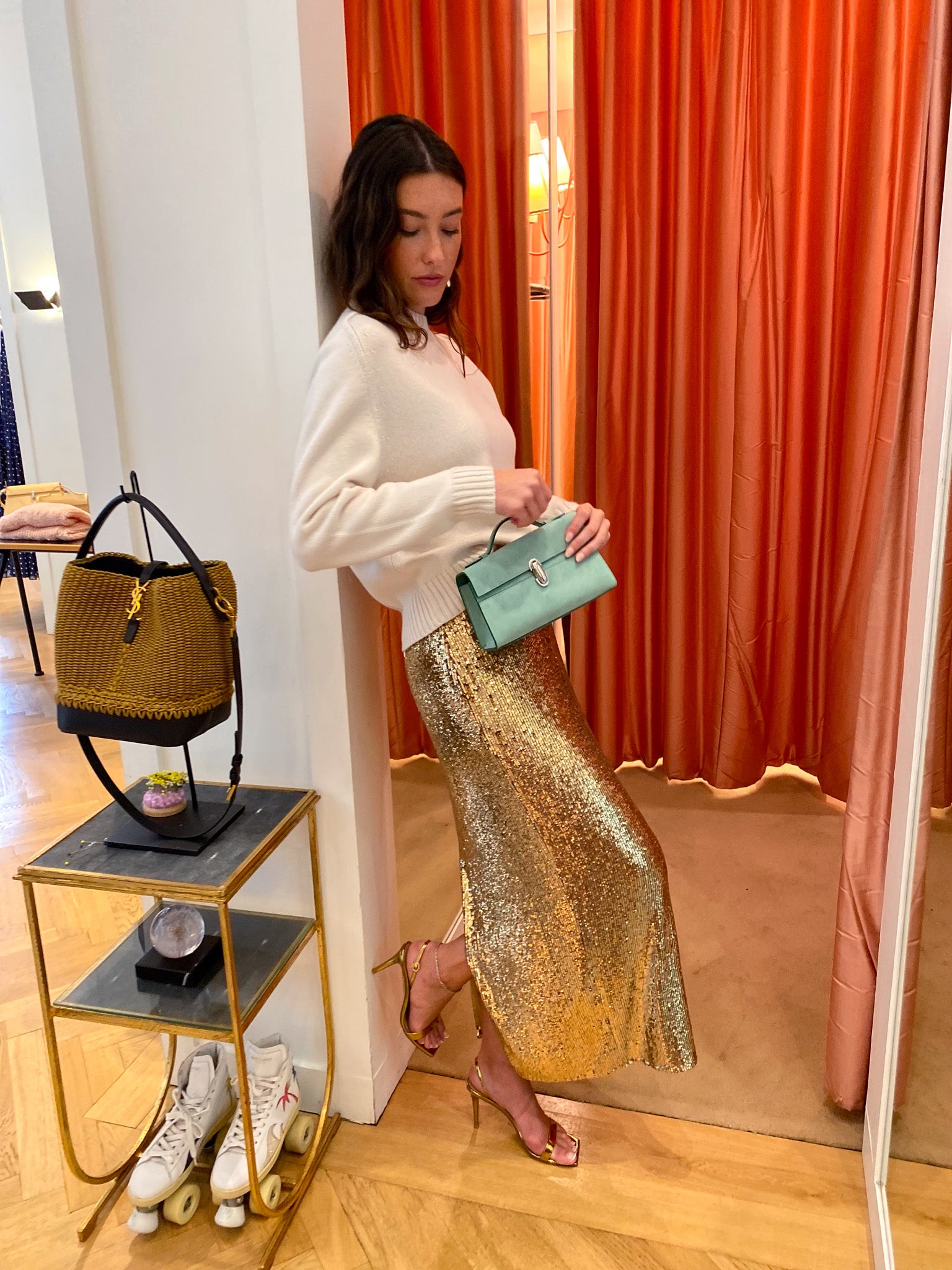 TWP | SEQUIN SLIP SKIRT