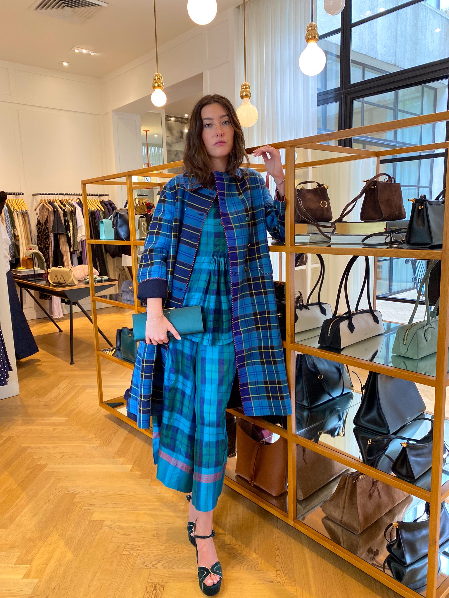 PERO | WOOL PLAID COAT