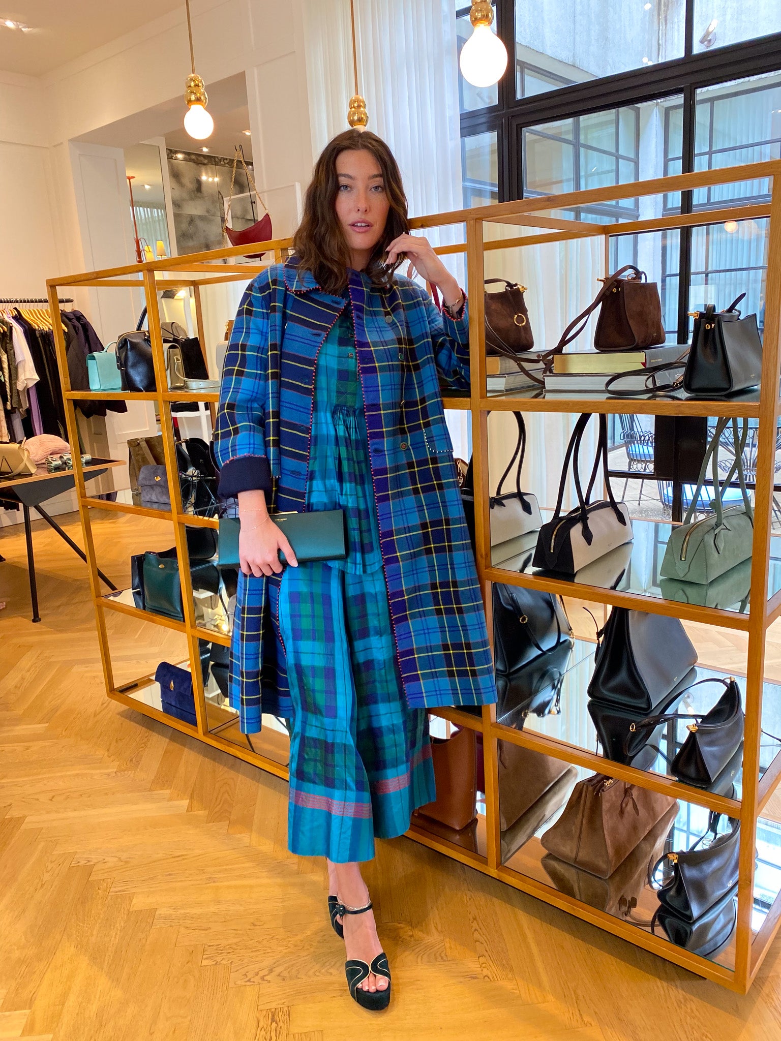 PERO | WOOL PLAID COAT
