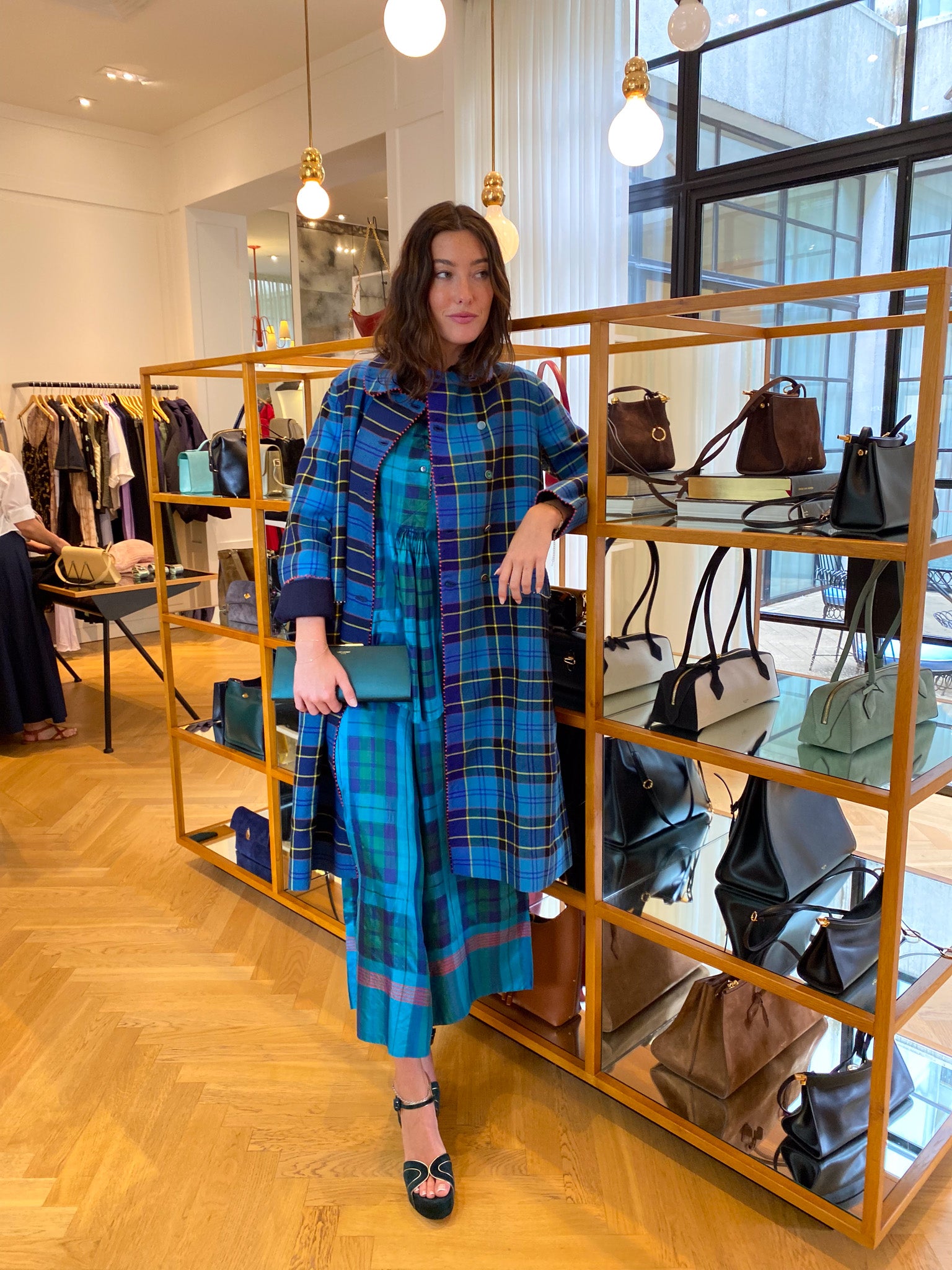 PERO | WOOL PLAID COAT