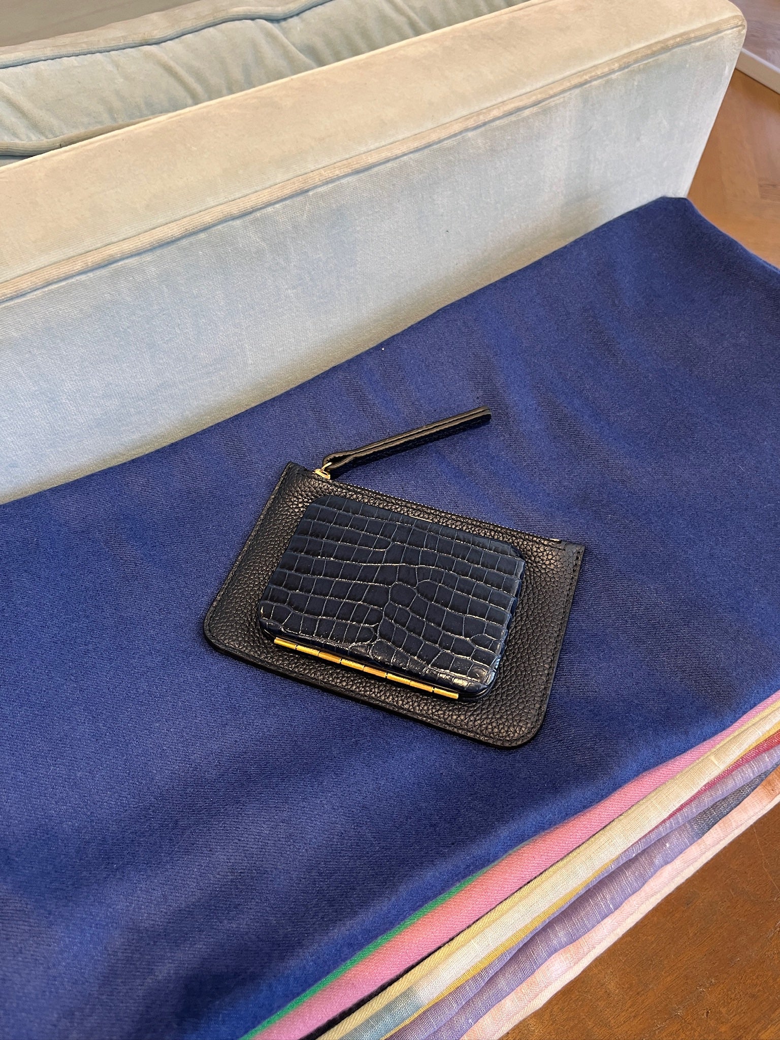 LUTZ MORRIS | LEATHER CROCO NASH WALLET