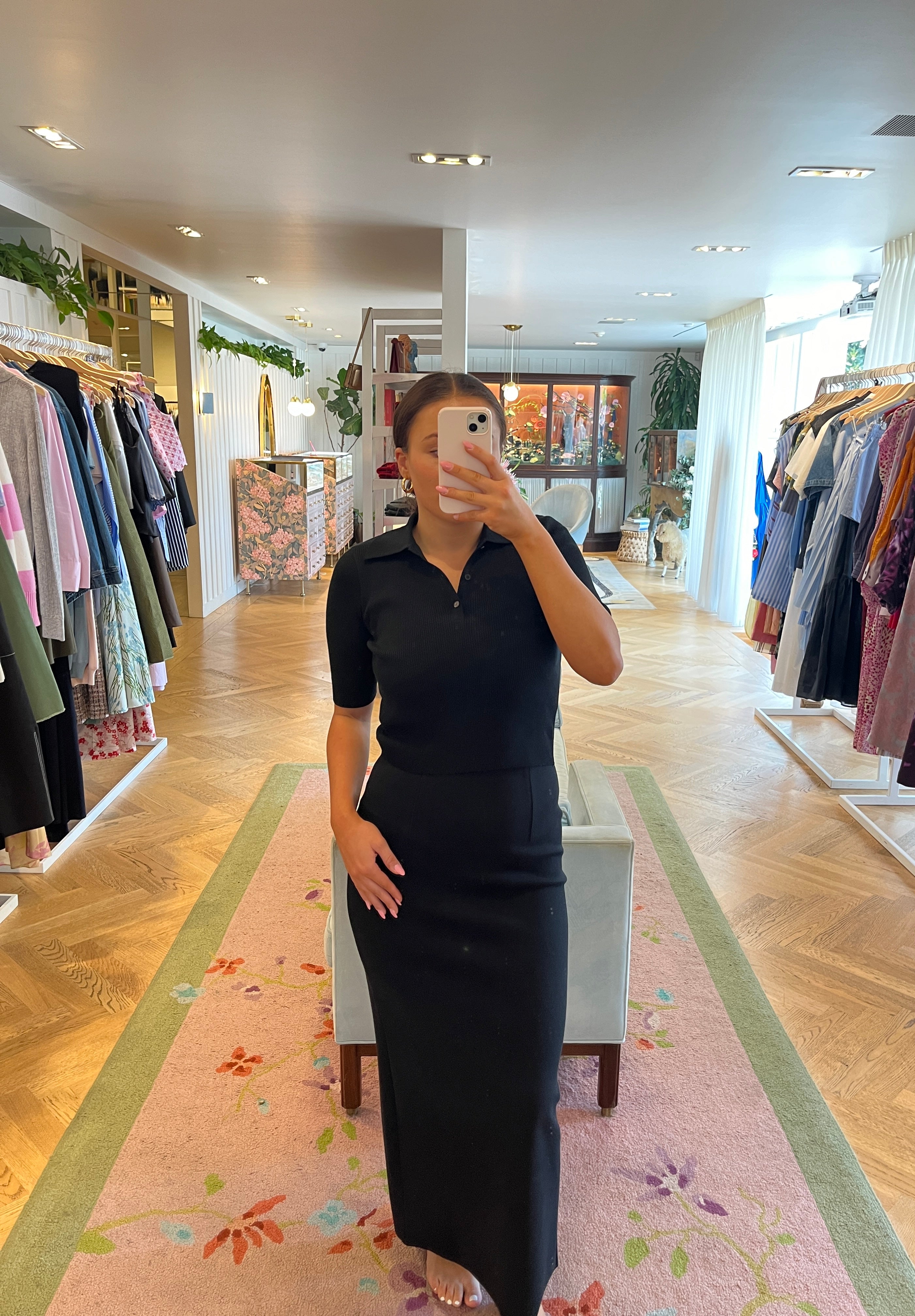 AURALEE | SILK DOUBLE FACE KNIT SKIRT