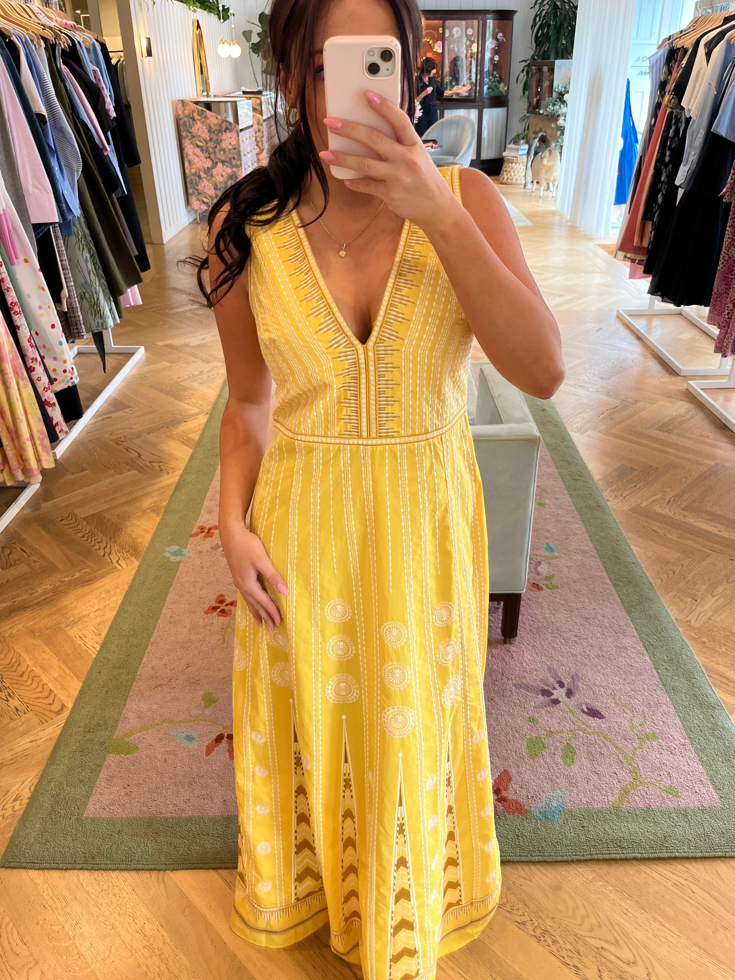 EMPORIO SIRENUSE | EMBROIDERED BACKGAMMON DRESS