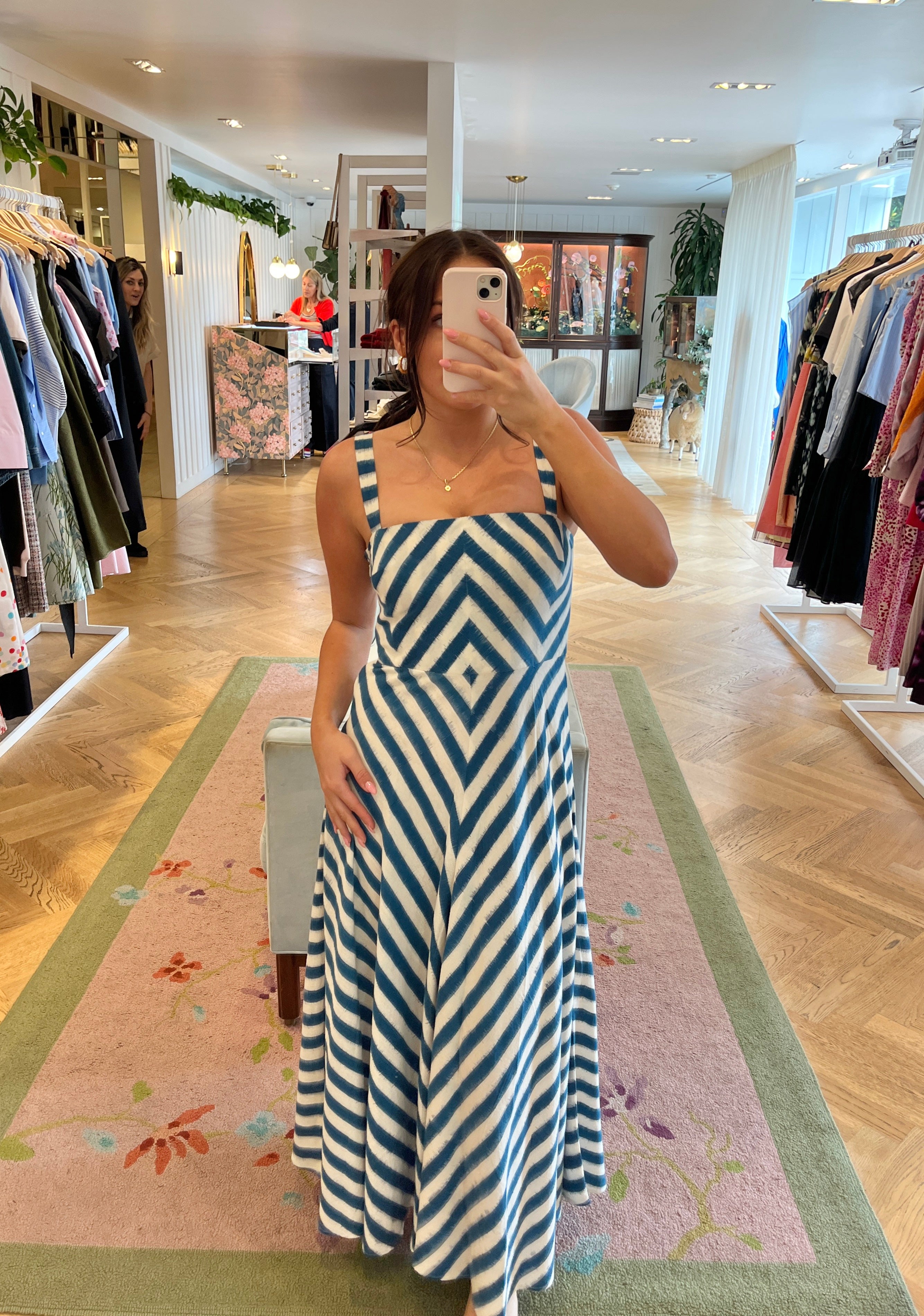 EMPORIO SIRENUSE | MARGHERITA STRIPE MIDI DRESS