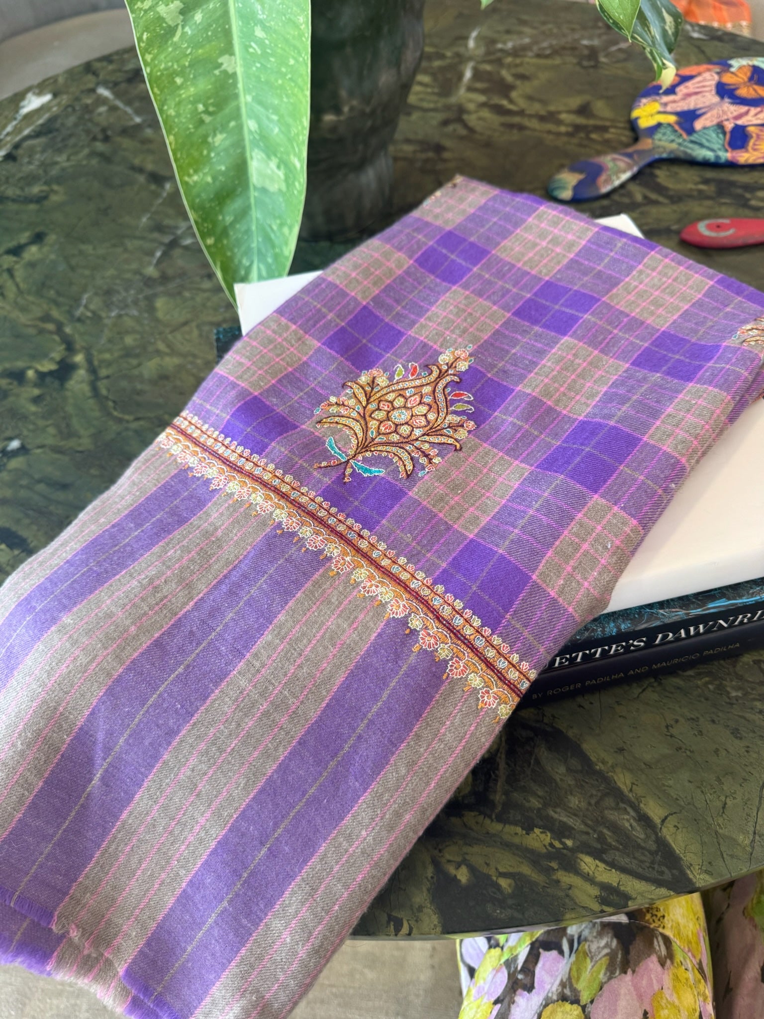 YASER | PLAID PAISLEY SHAWL