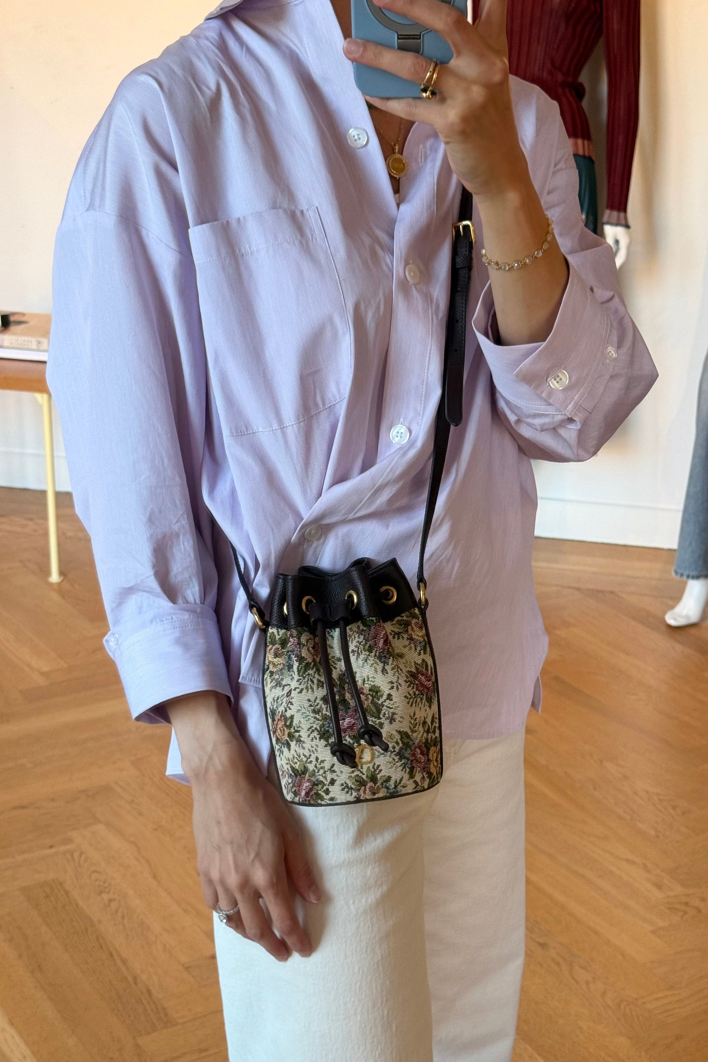 VALENTINO | FLORAL MINI DRAWSTRING BAG