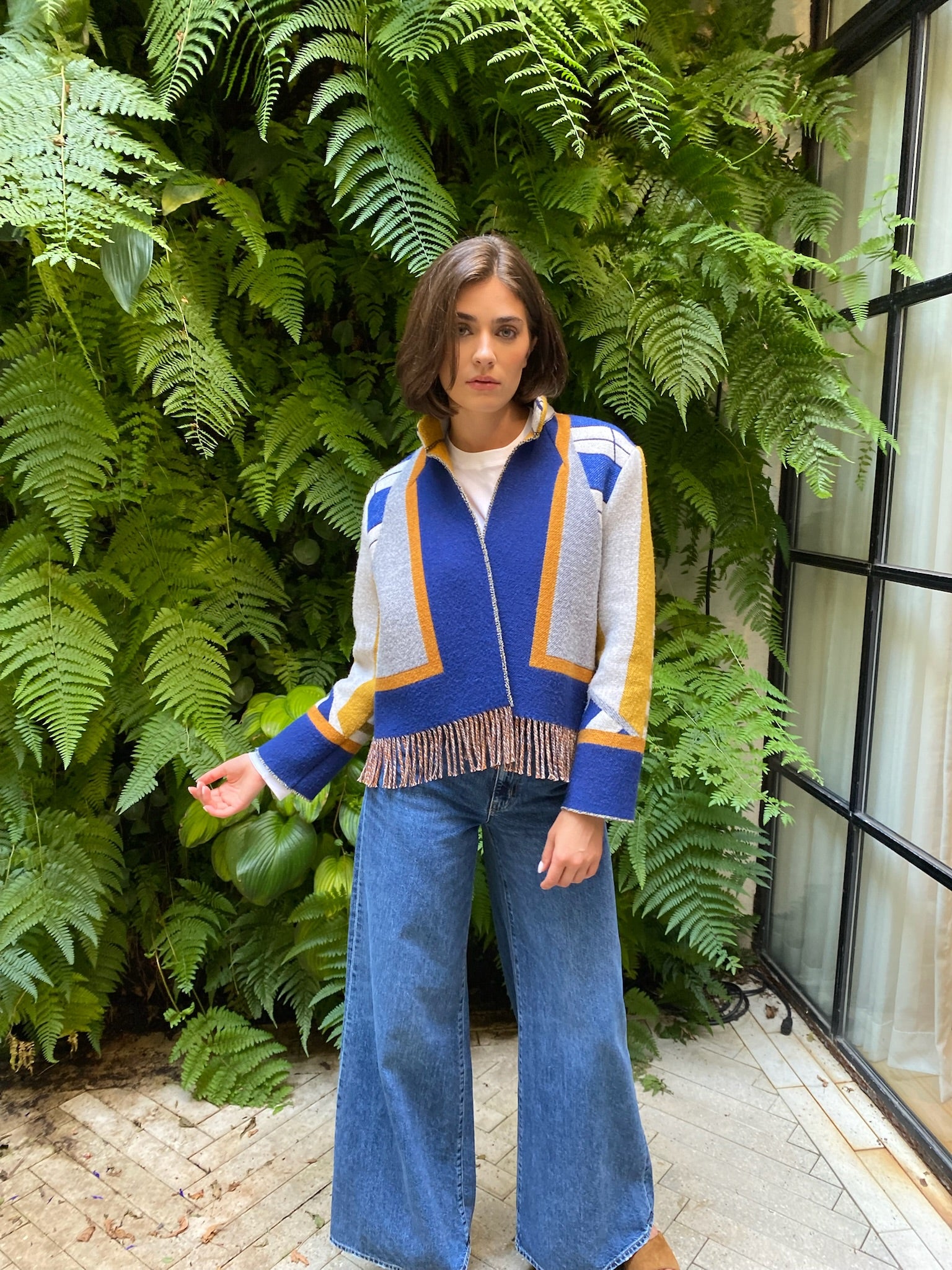 LILY EVE | NEVY GEOMETRIC FRINGE JACKET