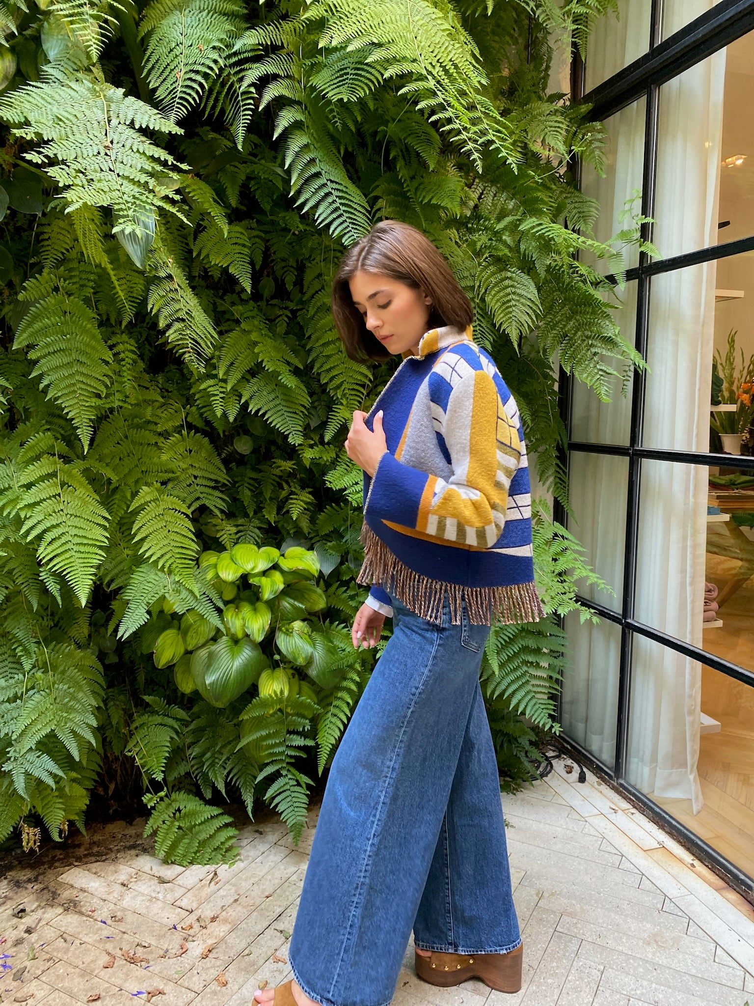 LILY EVE | NEVY GEOMETRIC FRINGE JACKET