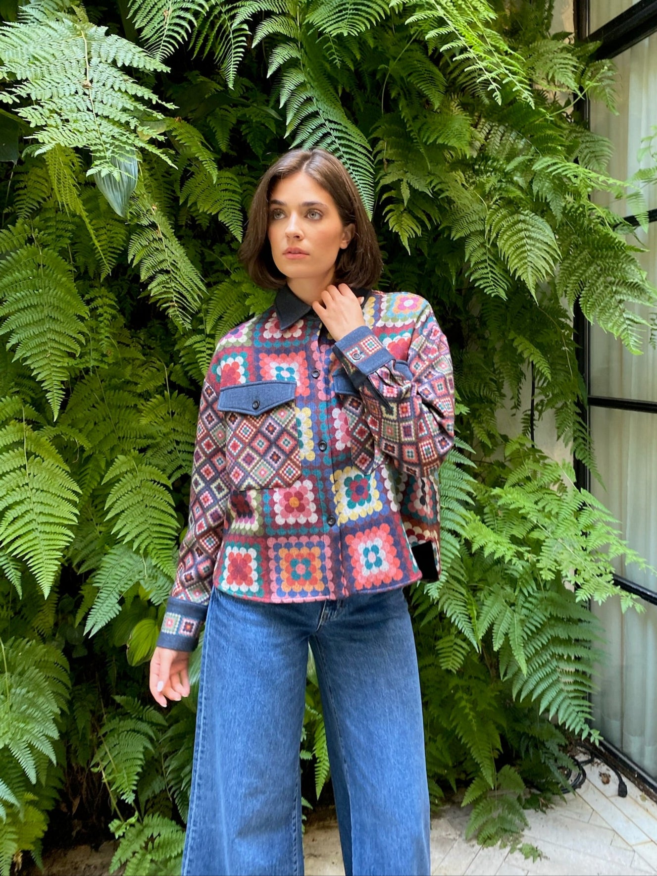 FRANCO FERRARI | CROPPED FLORAL JACKET
