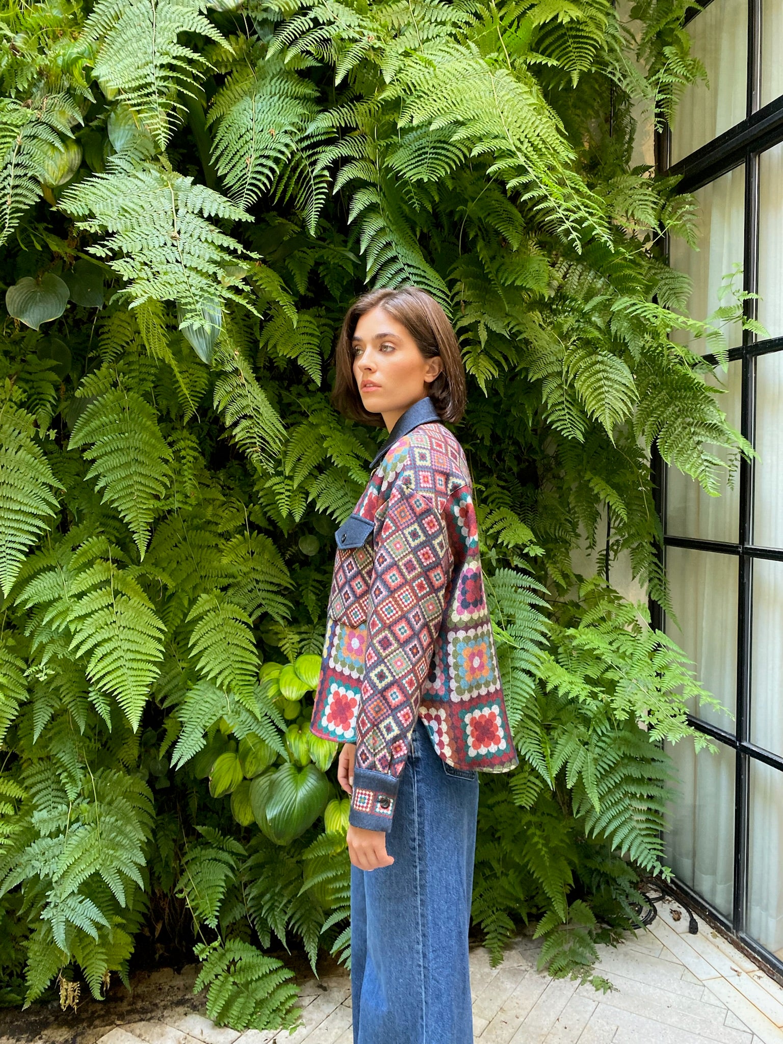 FRANCO FERRARI | CROPPED FLORAL JACKET