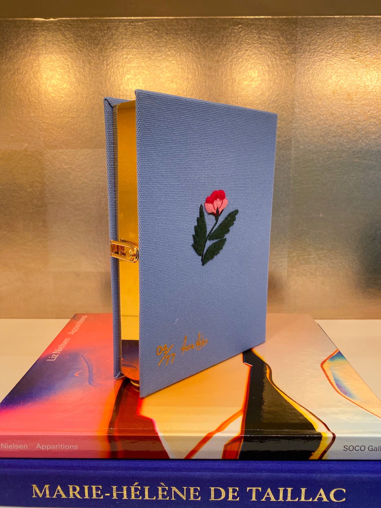 OLYMPIA LE TAN | BLOSSOM MOTH STRAPPED BOOK CLUTCH