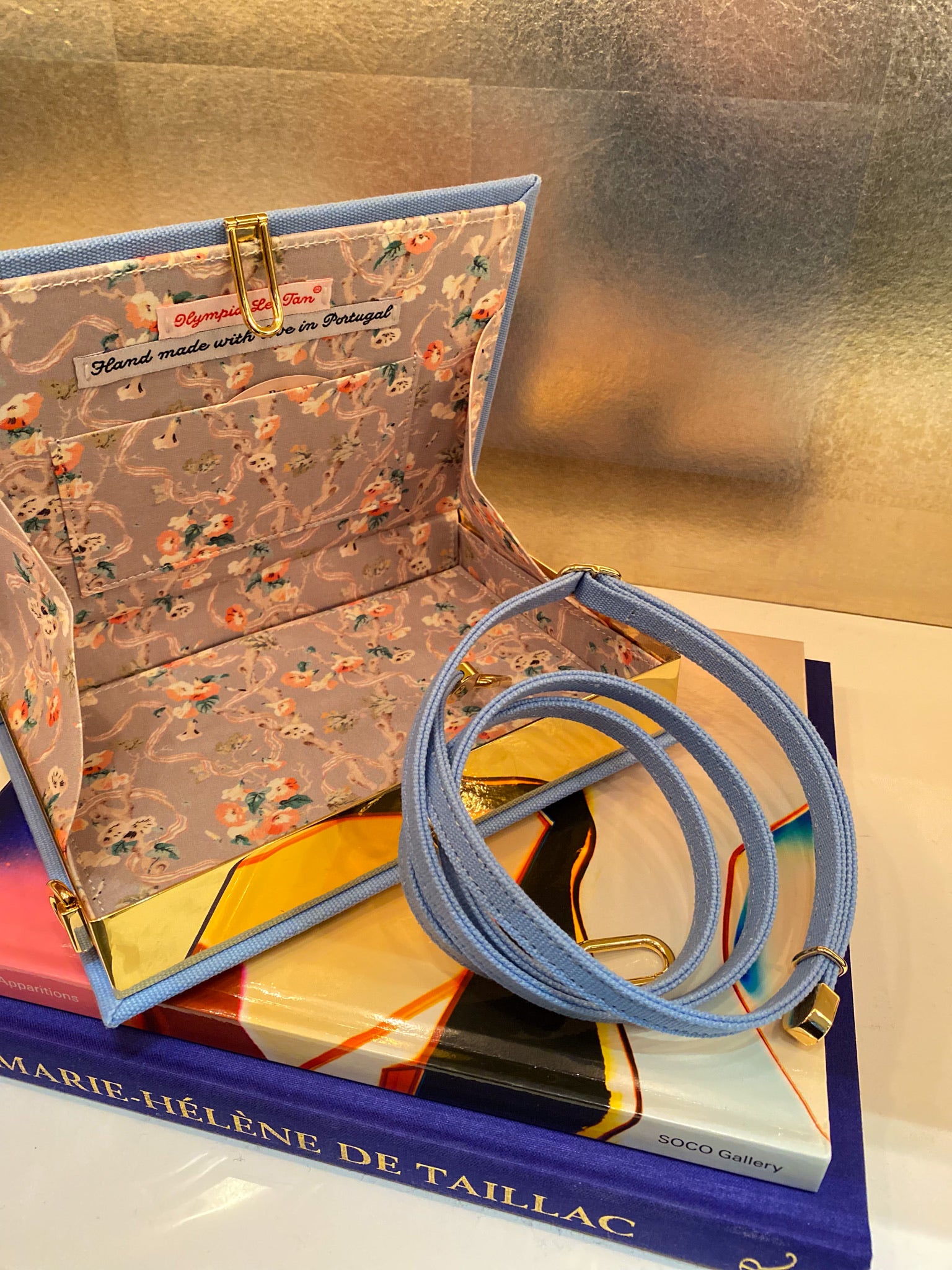 OLYMPIA LE TAN | BLOSSOM MOTH STRAPPED BOOK CLUTCH