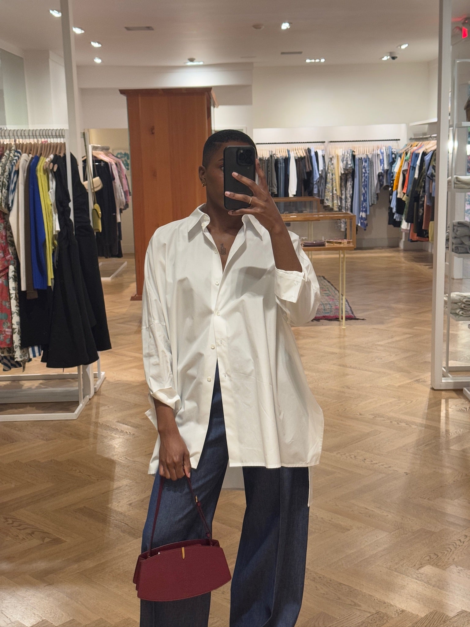 MARTIN GRANT | LONG SLEEVE OVERSIZED BUTTON DOWN BLOUSE