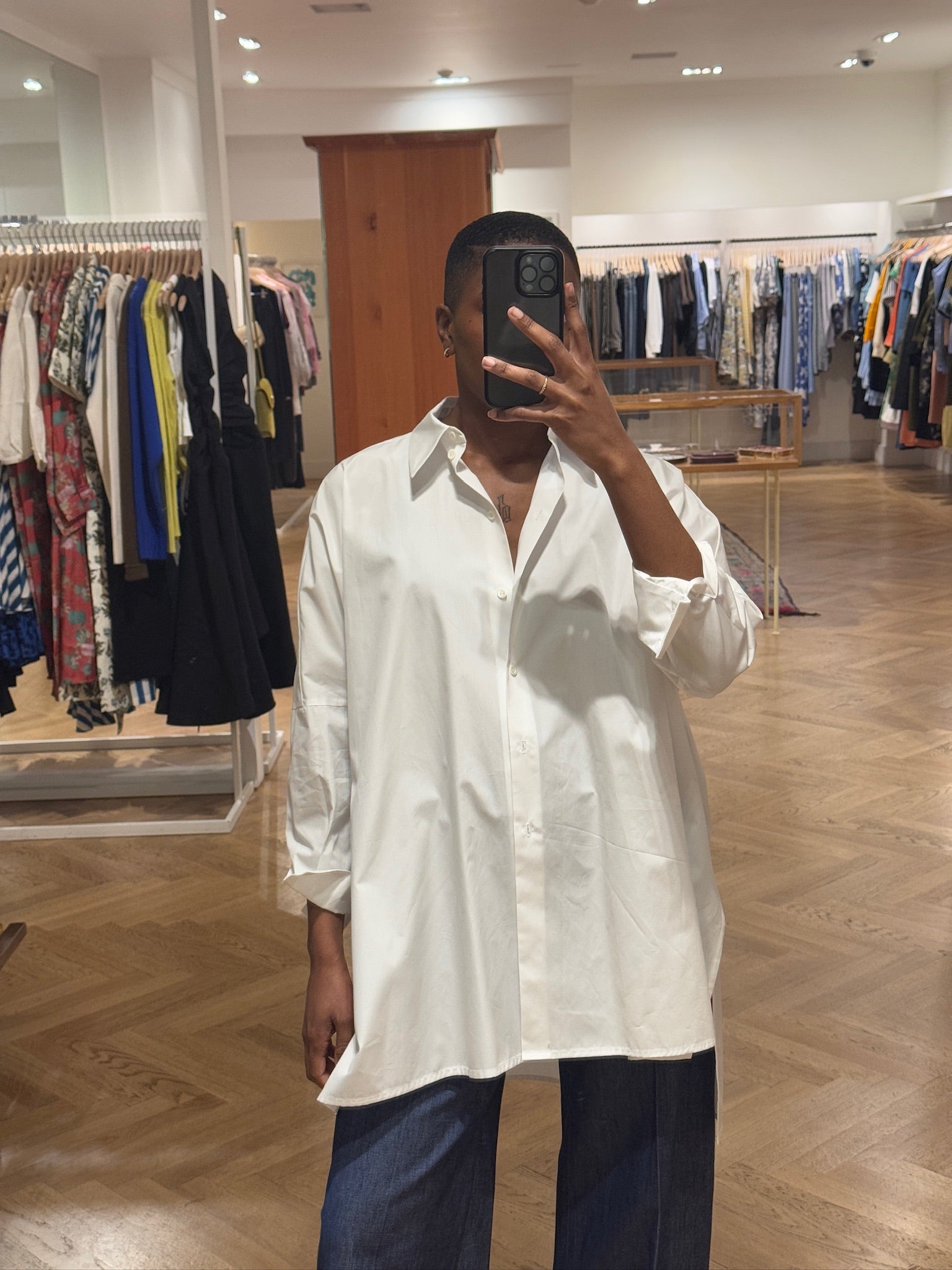 MARTIN GRANT | LONG SLEEVE OVERSIZED BUTTON DOWN BLOUSE