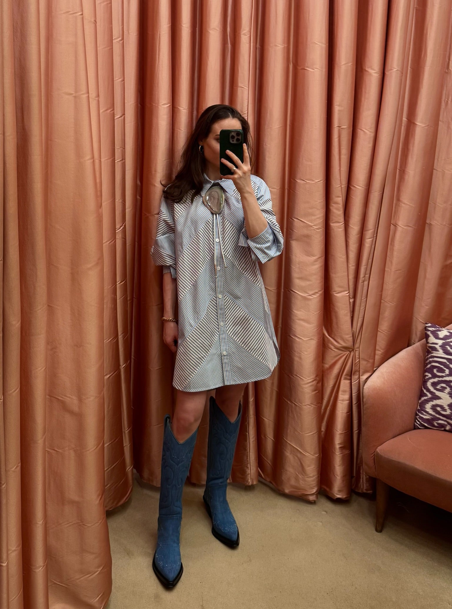MISSONI | LONG SLEEVE STRIPED BUTTON DOWN SHIRT