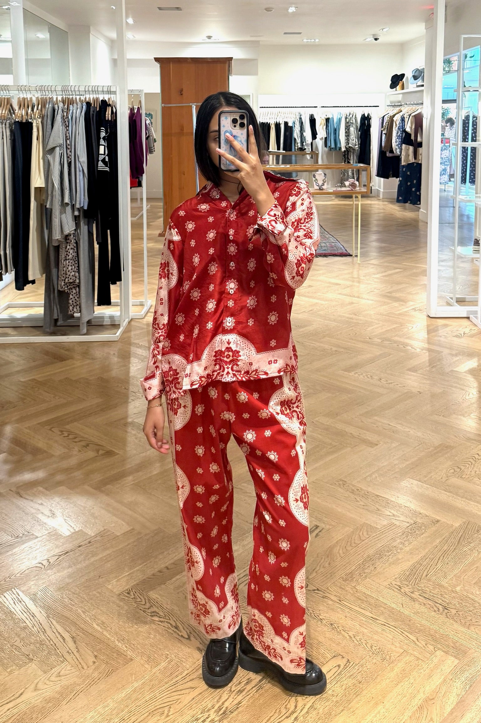 ALIX OF BOHEMIA | LAVA BANDANA SILK SHIRT