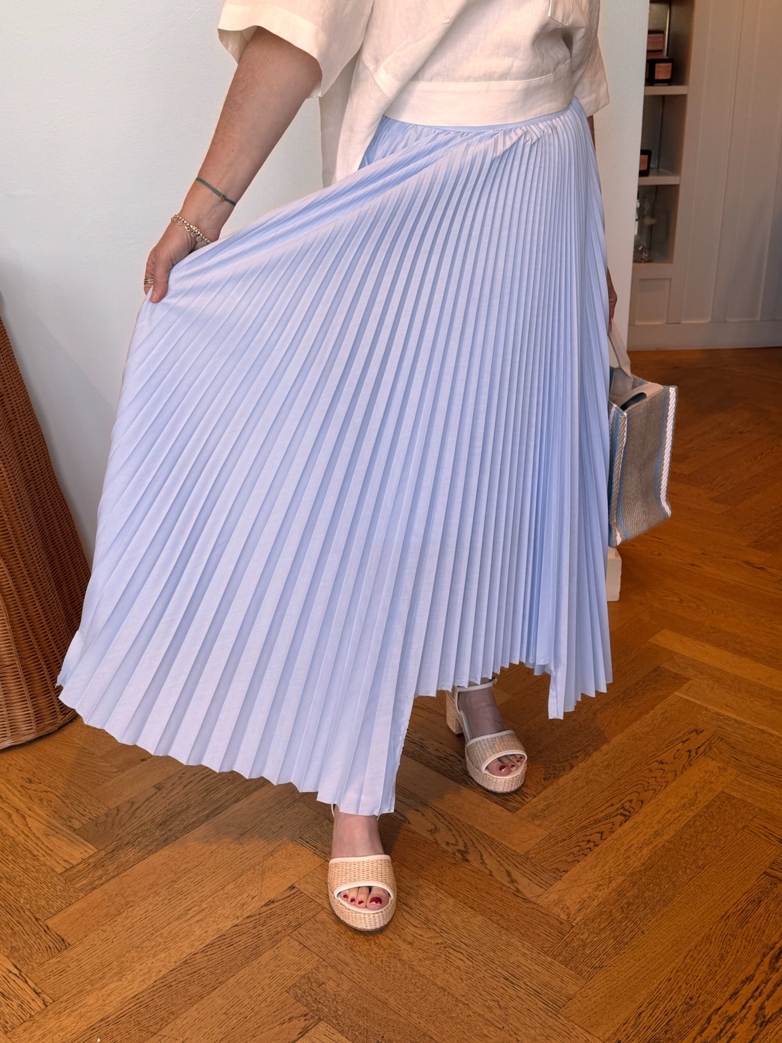 PLAN C | ASYMMETIRCAL PLEATED SKIRT