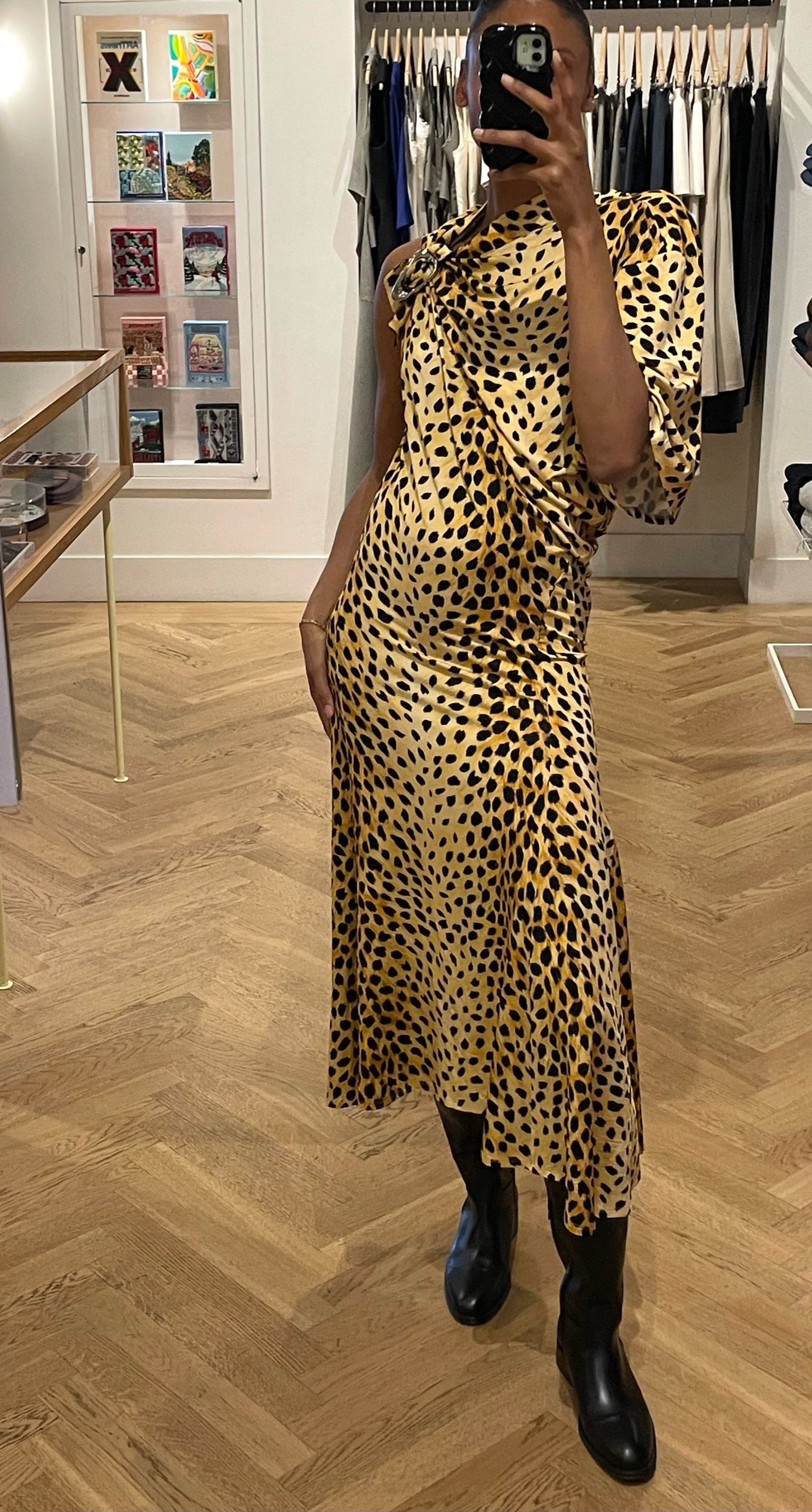 RABANNE | LEOPARD PRINTED MAXI DRESS