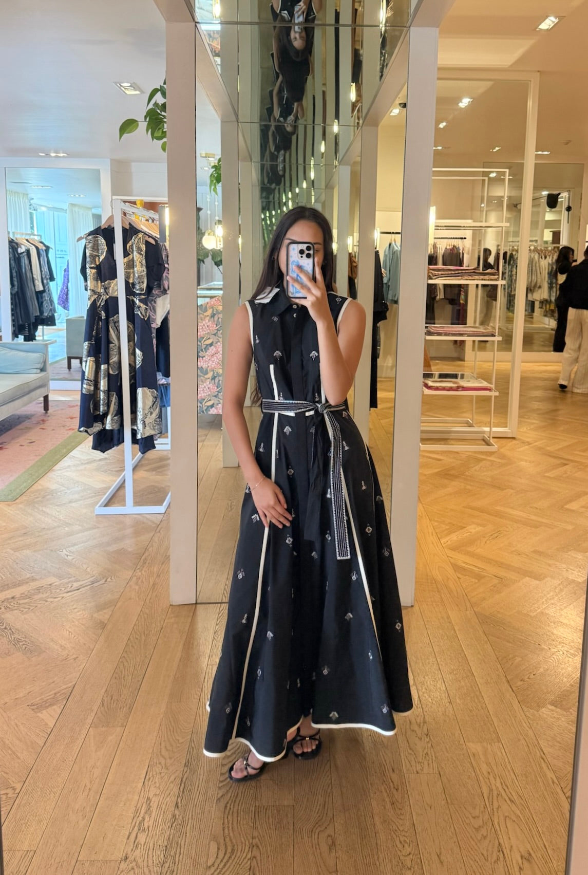 EMPORIO SIRENUSE | COLLARED BYZANTINE MIDI DRESS