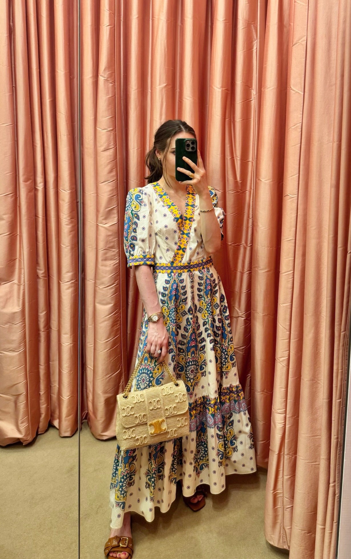 ETRO | SHORT SLEEVE PRINTED MIDI DRESS
