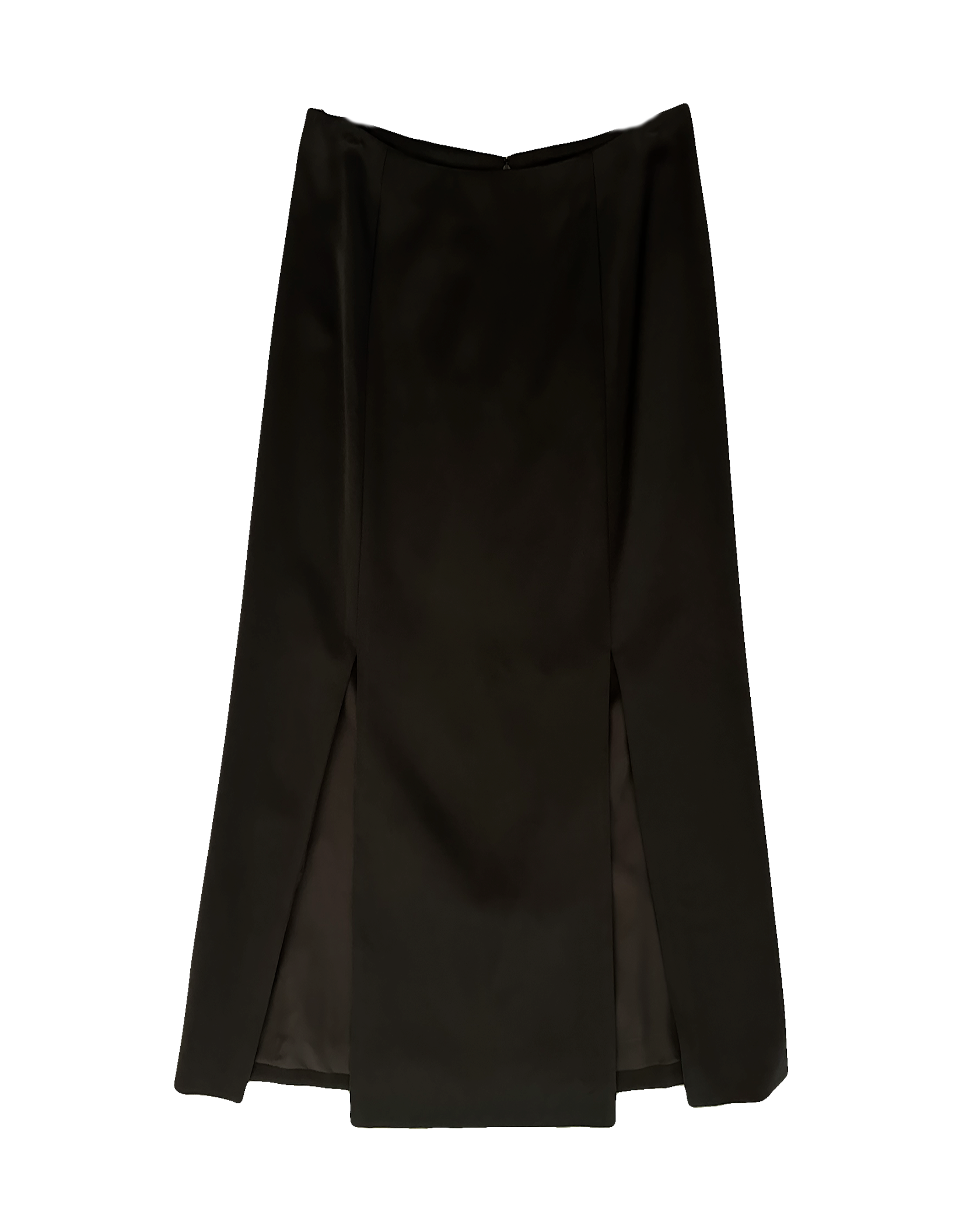 JULIE DE LIBRAN | CREPE SATIN JUPE FENDUE MIDI SKIRT