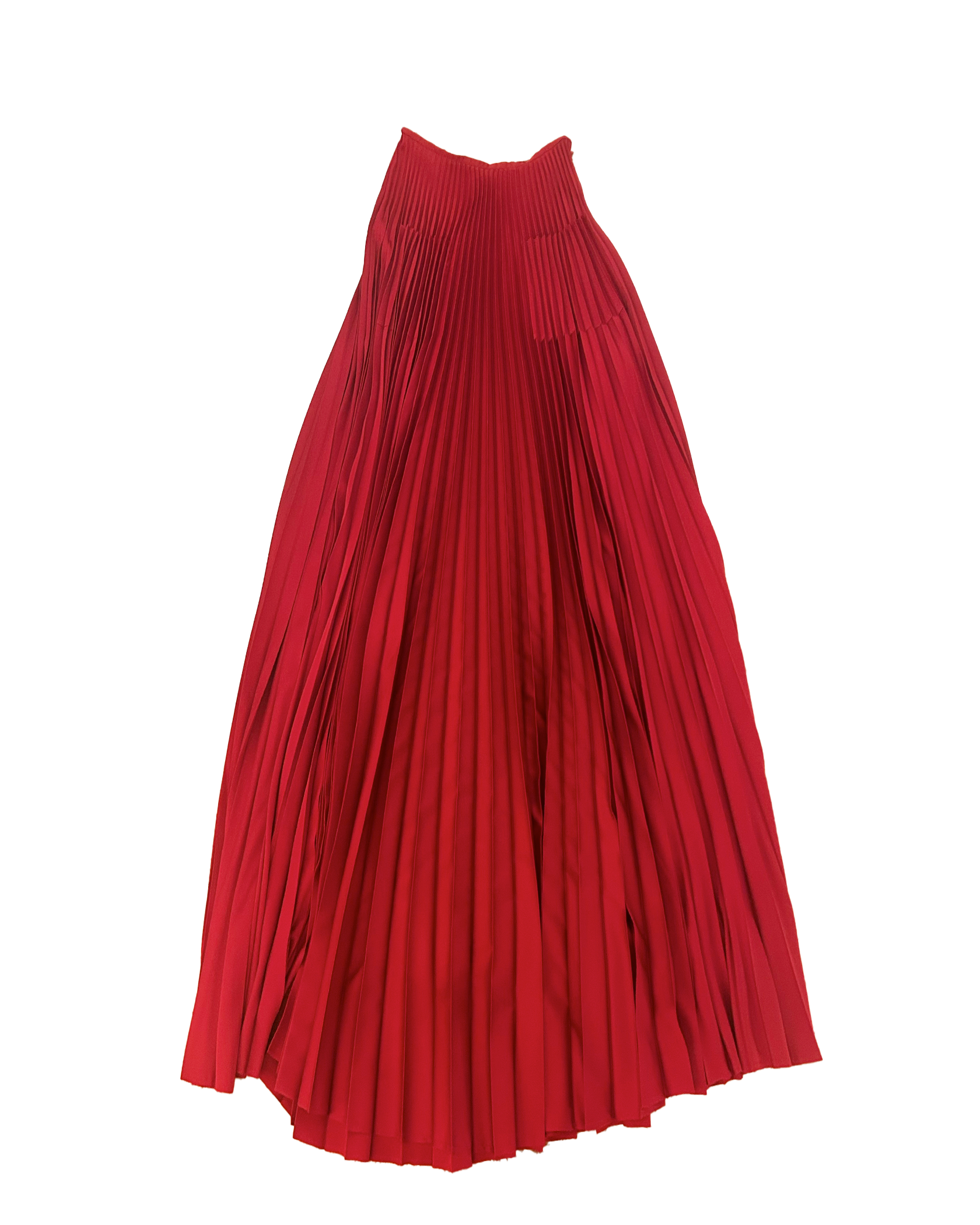 JULIE DE LIBRAN | SATIN PLISSE ROSE POCKET MAXI SKIRT