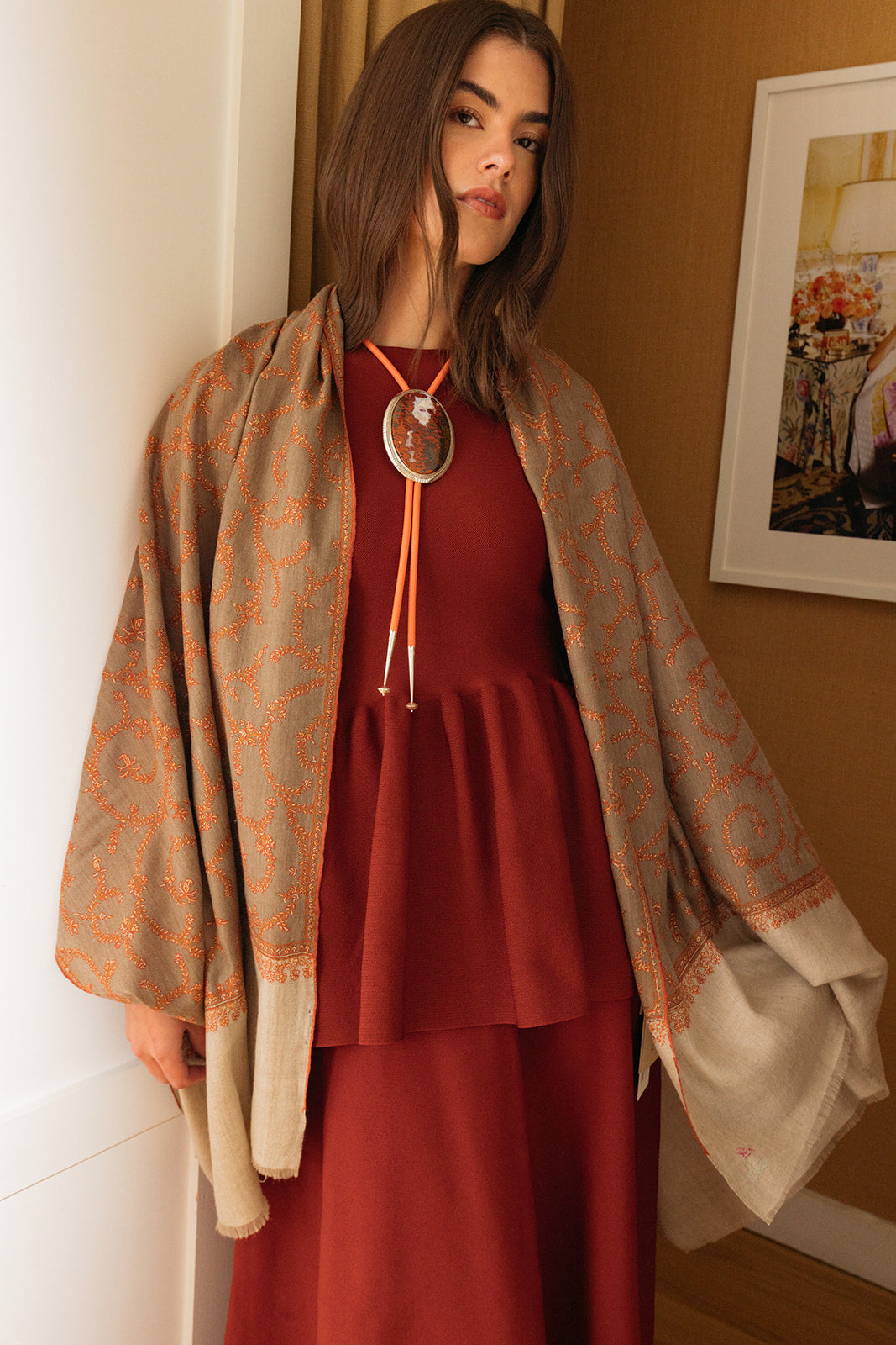 JODY CANDRIAN | ETCHED STERLING BOLO WITH RED LUNA AGATE | WOMEN'S LUXURY DESIGNER CLOTHING, SHOES, HANDBAGS & JEWELRY | CAPITOL CHARLOTTE, NC & BRENTWOOD, CA