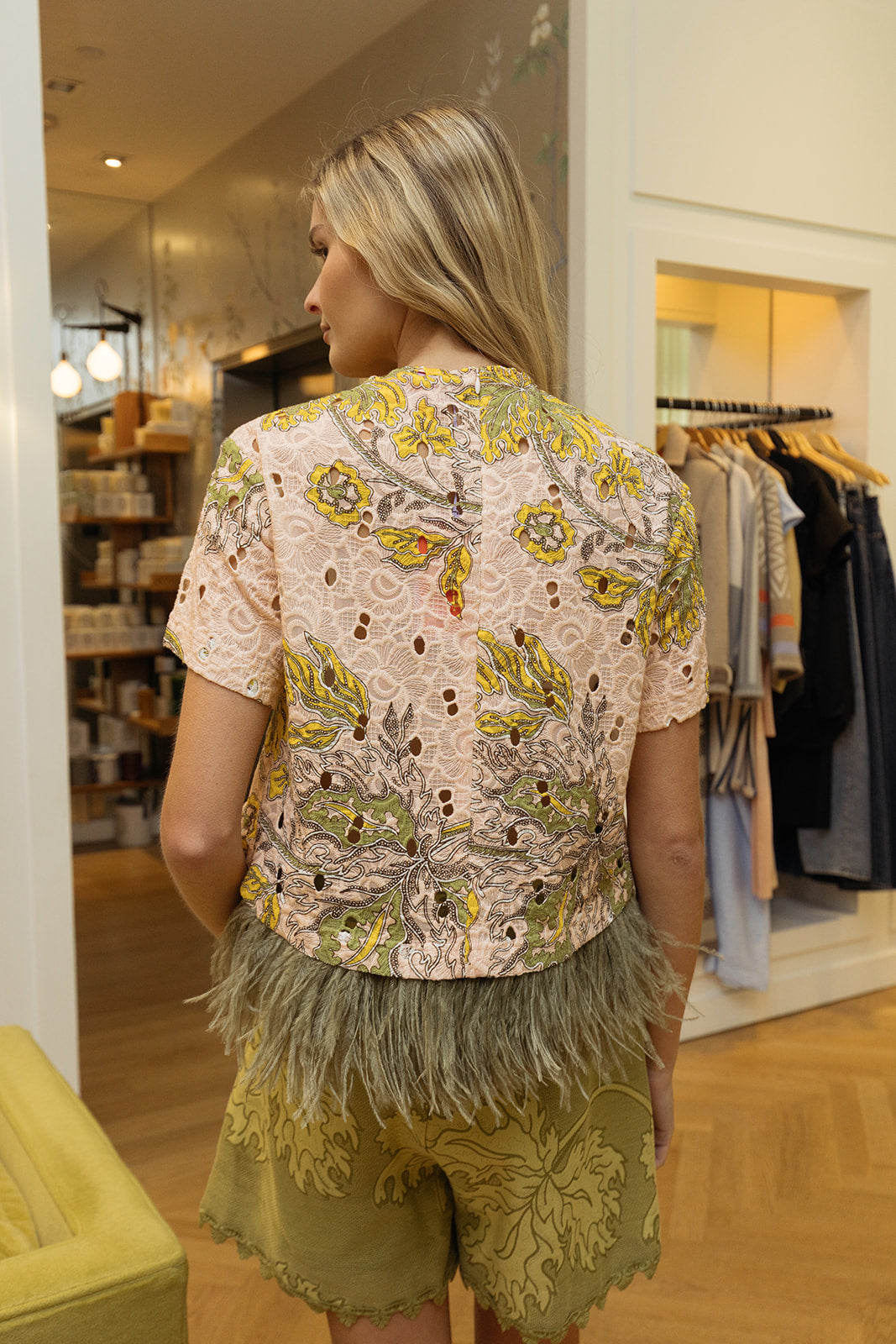LA DOUBLE J | LA SCALA TEE WITH FEATHERS | WOMEN'S LUXURY DESIGNER CLOTHING, JEWELRY & ACCESSORIES | CAPITOL CHARLOTTE, NC & BRENTWOOD, CA