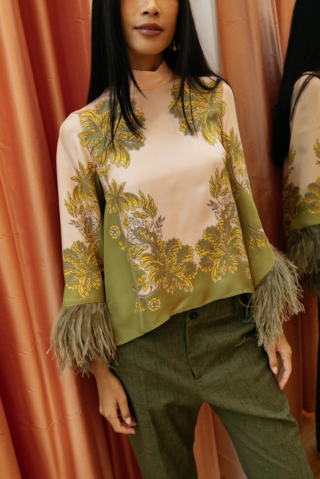 LA DOUBLE J | MAKE AN EXIT TOP W FEATHERS | WOMEN'S LUXURY DESIGNER CLOTHING, SHOES, HANDBAGS & JEWELRY | CAPITOL CHARLOTTE, NC & BRENTWOOD, CA