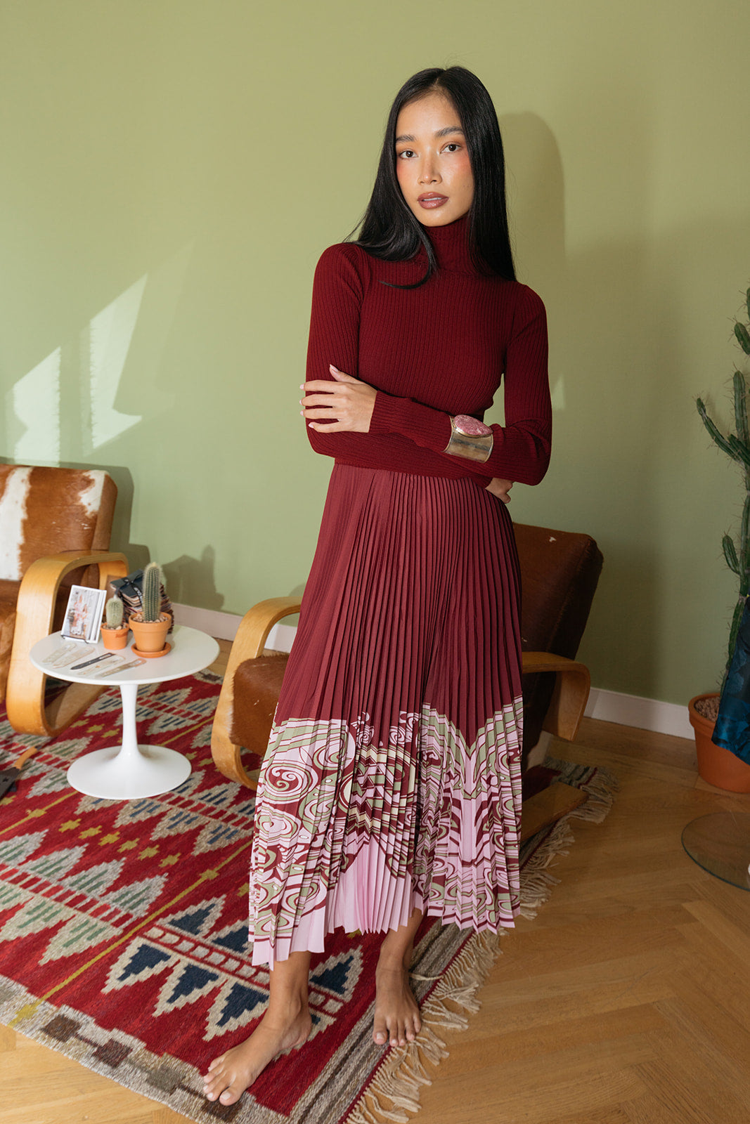 LA DOUBLE J | MOONDANCE KNIT MIDI DRESS