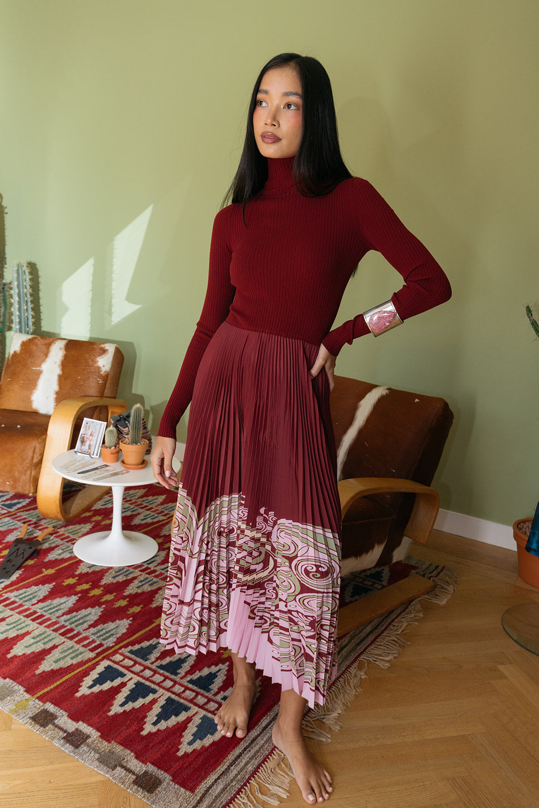 LA DOUBLE J | MOONDANCE KNIT MIDI DRESS