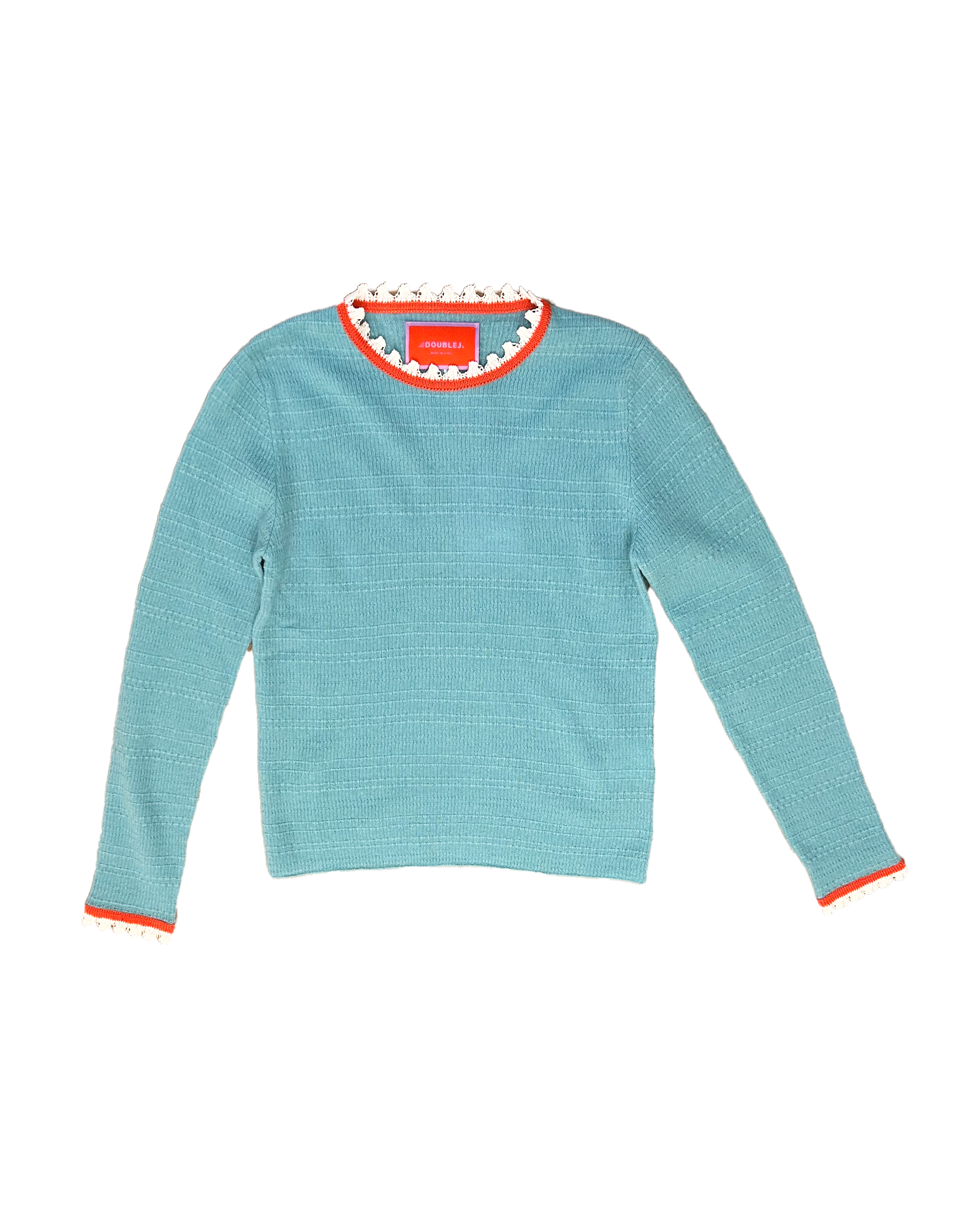 LA DOUBLE J | LONG SLEEVE PICKET CREW NECK KNIT