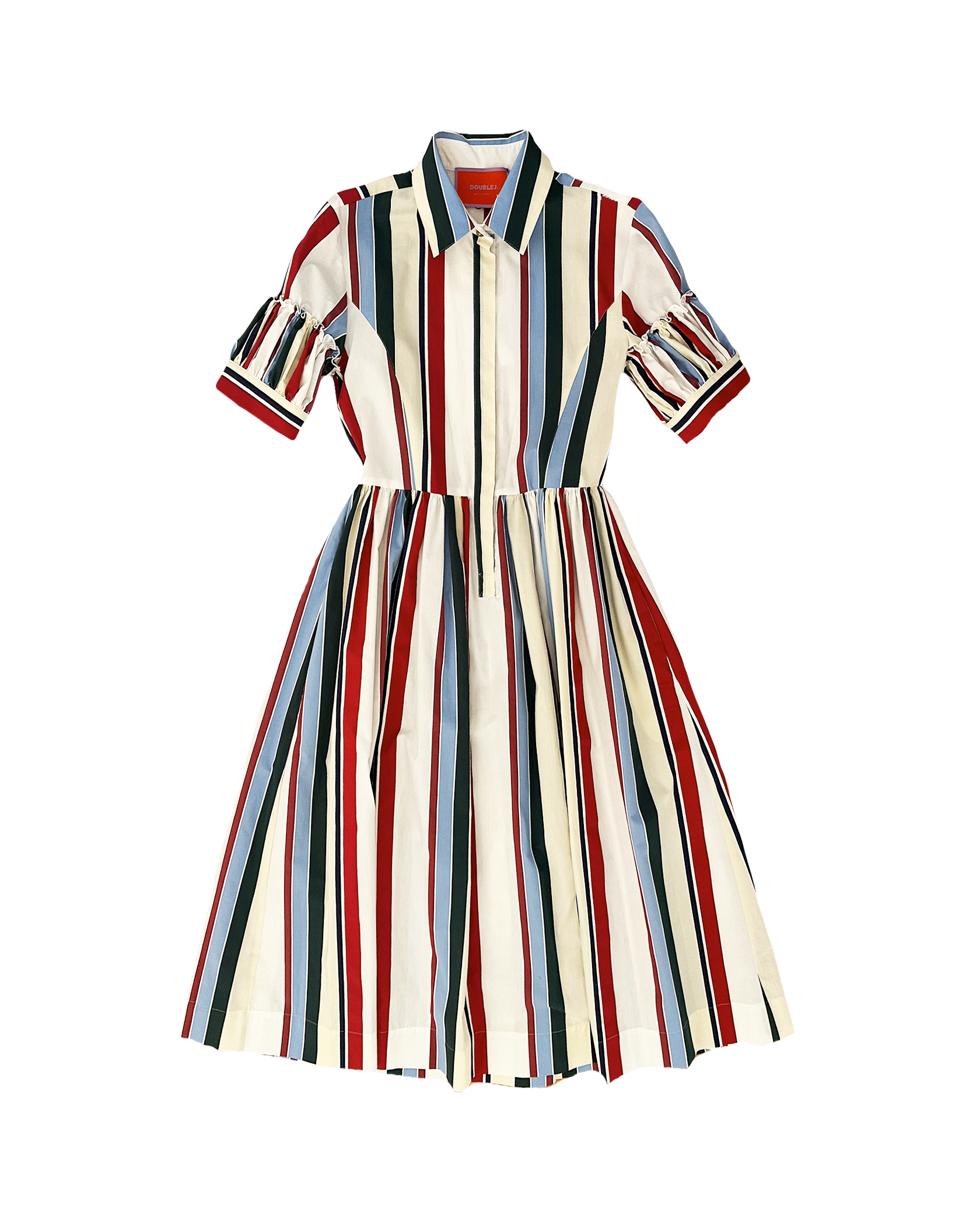 LA DOUBLE J | SHORT SLEEVE STRIPED LIBERTINE MIDI DRESS