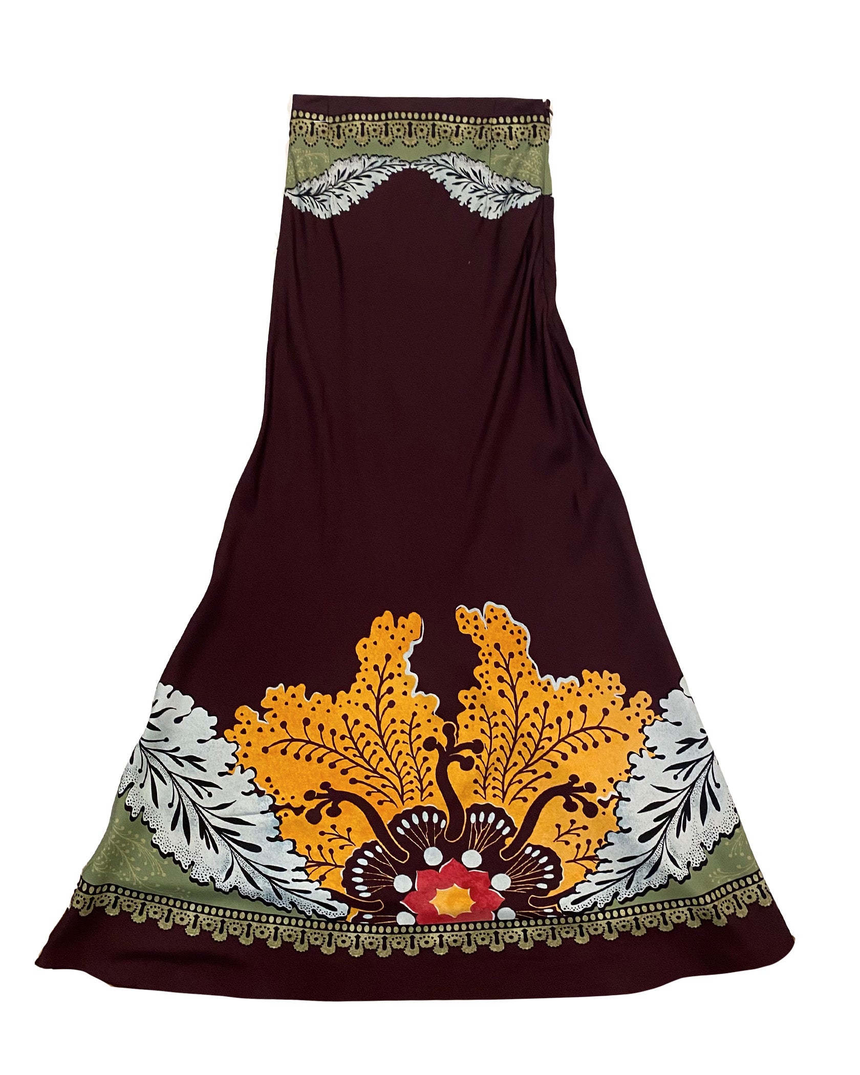 LA DOUBLE J | SILK PLACE PRINT MAXI SKIRT