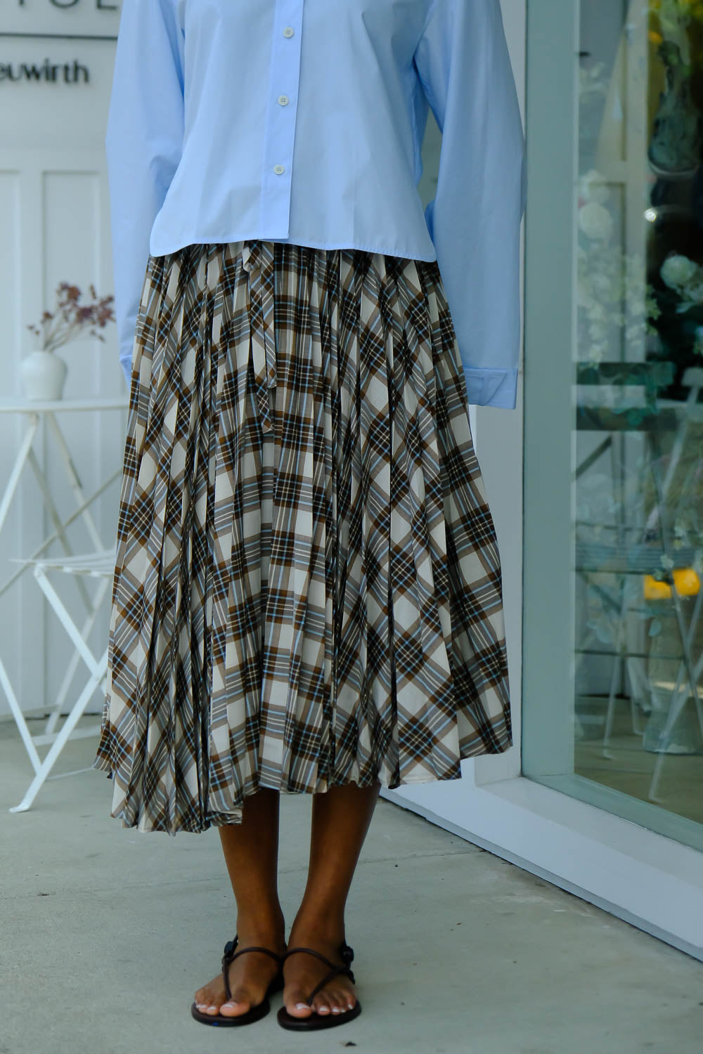 LEE MATHEWS | ROWAN PLEAT MIDI SKIRT | WOMEN'S LUXURY DESIGNER CLOTHING, SHOES, HANDBAGS & JEWELRY | CAPITOL CHARLOTTE, NC & BRENTWOOD, CA