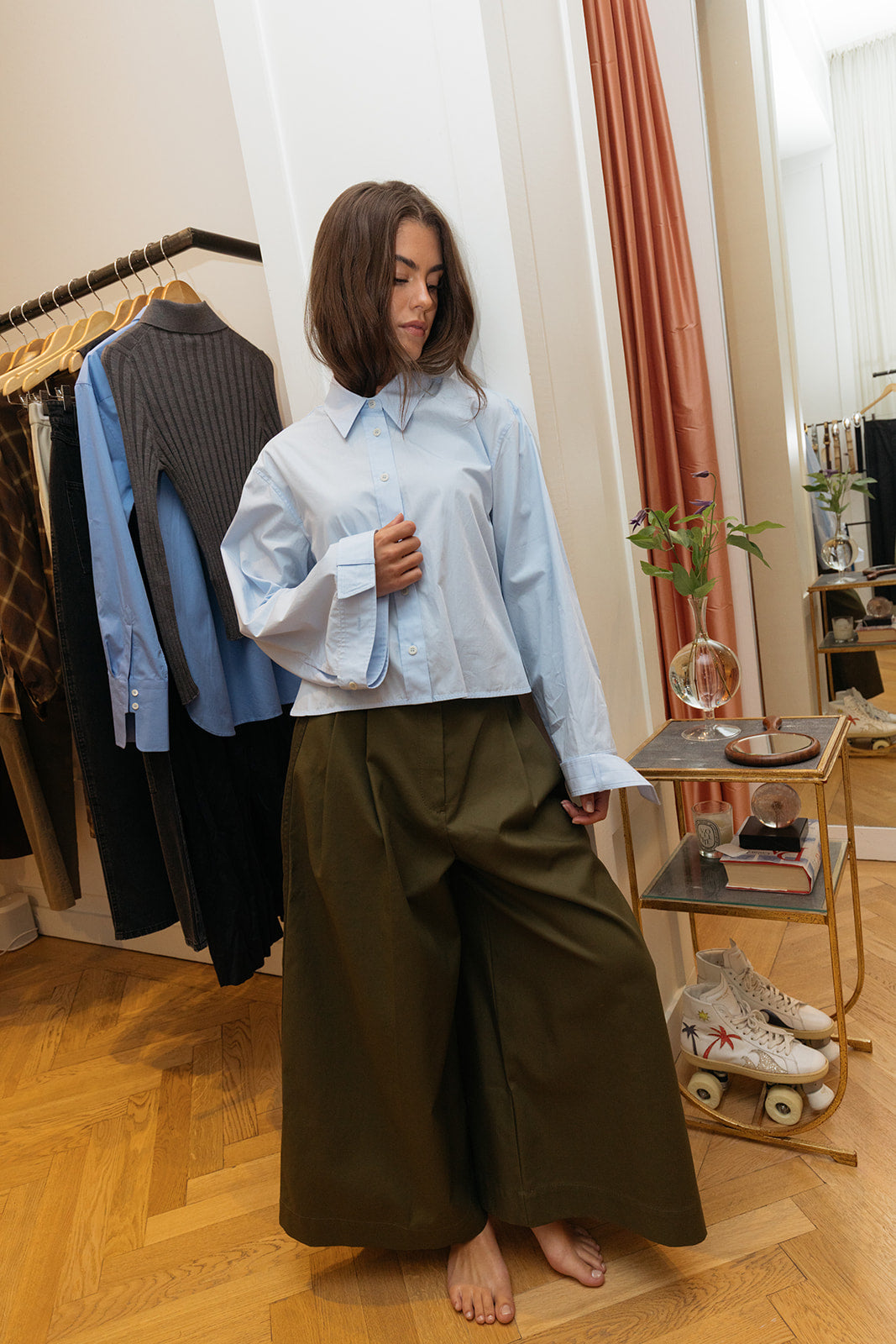 LEE MATHEWS | RENNI CROPPED SHIRT