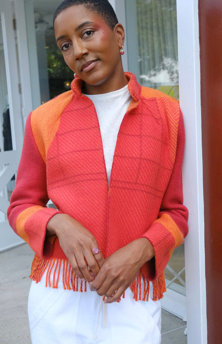 LILY EVE | RUBY FRINGE BLANKET JACKET | WOMEN'S LUXURY DESIGNER CLOTHING, SHOES, HANDBAGS & JEWELRY | CAPITOL CHARLOTTE, NC & BRENTWOOD, CA