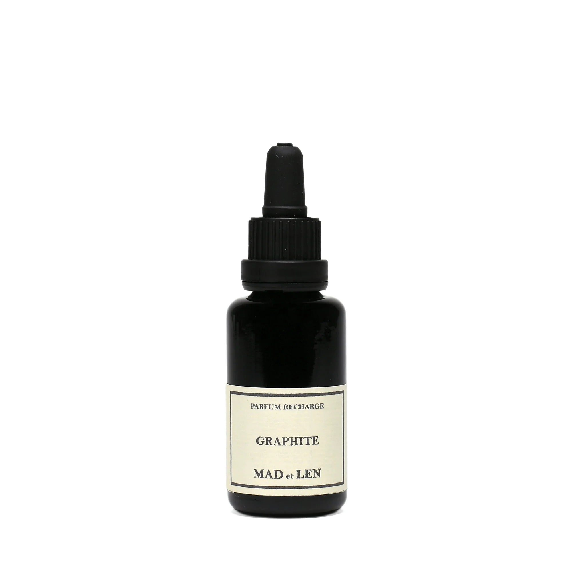 MAD ET LEN | RECHARGE GRAPHITE OIL 15ML | 15ML | Monochrome graphite, chalk palette, and cropped wood | Refills are made from 100% home fragrance |
Does not contain alcohol