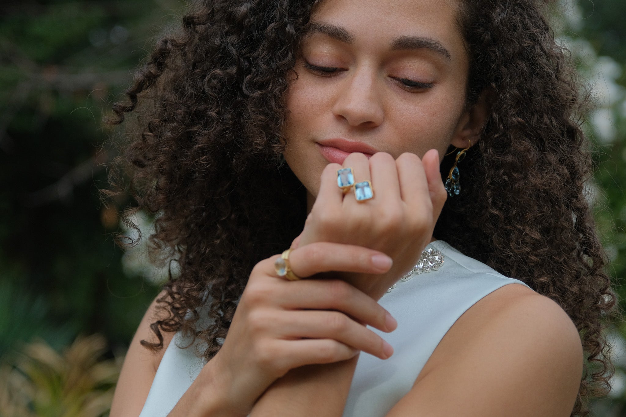 MARIE-HELENE DE TAILLAC | AQUAMARINE HEDY RING | WOMEN'S LUXURY DESIGNER CLOTHING, SHOES, HANDBAGS & JEWELRY | CAPITOL CHARLOTTE, NC & BRENTWOOD, CA