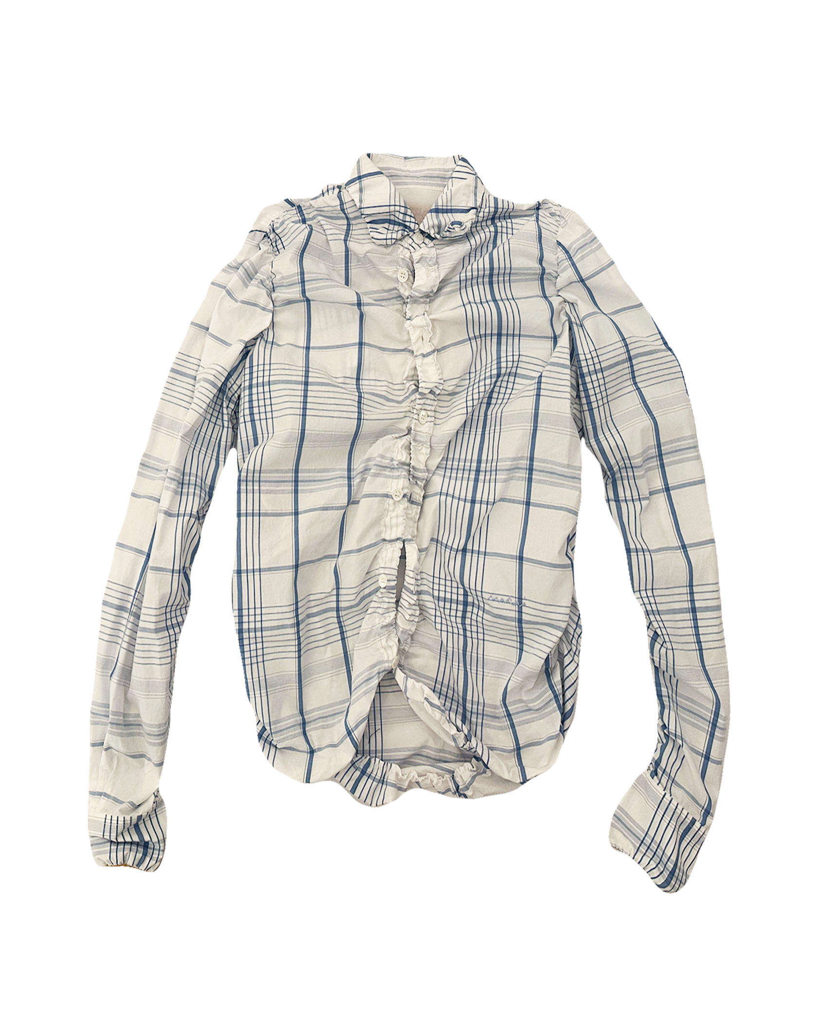 MARNI | LONG SLEEVE RUCHED BUTTON DOWN BLOUSE