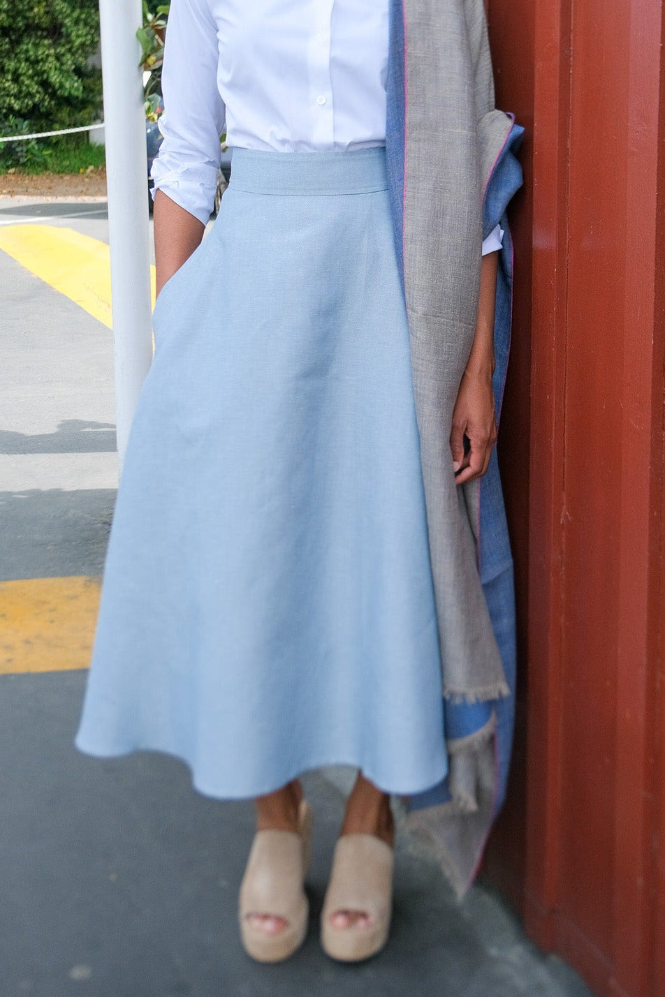 MARTIN GRANT | SEMI CIRCLE MIDI SKIRT | WOMEN'S LUXURY DESIGNER CLOTHING, SHOES, HANDBAGS & JEWELRY | CAPITOL CHARLOTTE, NC & BRENTWOOD, CA