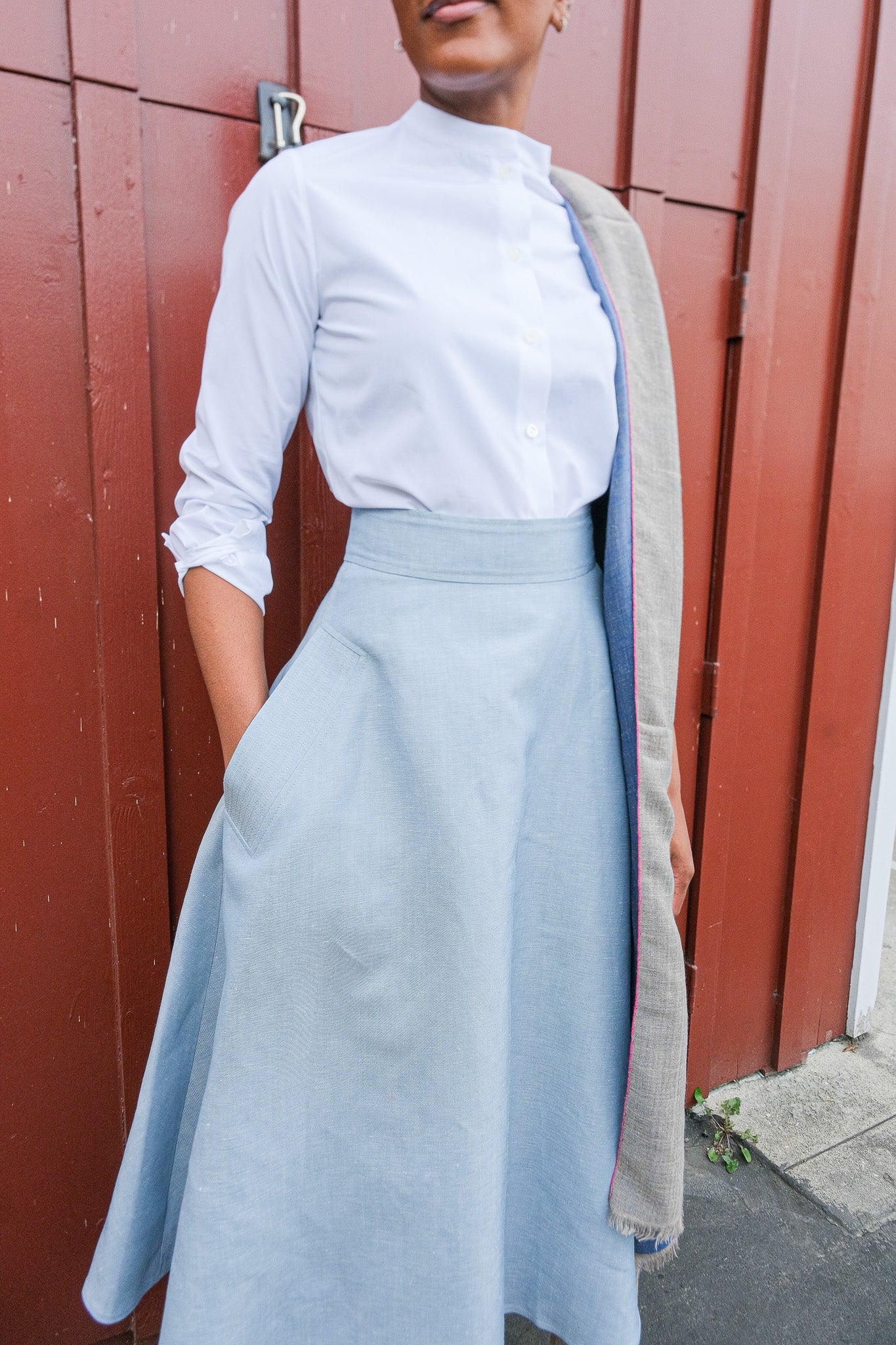 MARTIN GRANT | SEMI CIRCLE MIDI SKIRT | WOMEN'S LUXURY DESIGNER CLOTHING, SHOES, HANDBAGS & JEWELRY | CAPITOL CHARLOTTE, NC & BRENTWOOD, CA