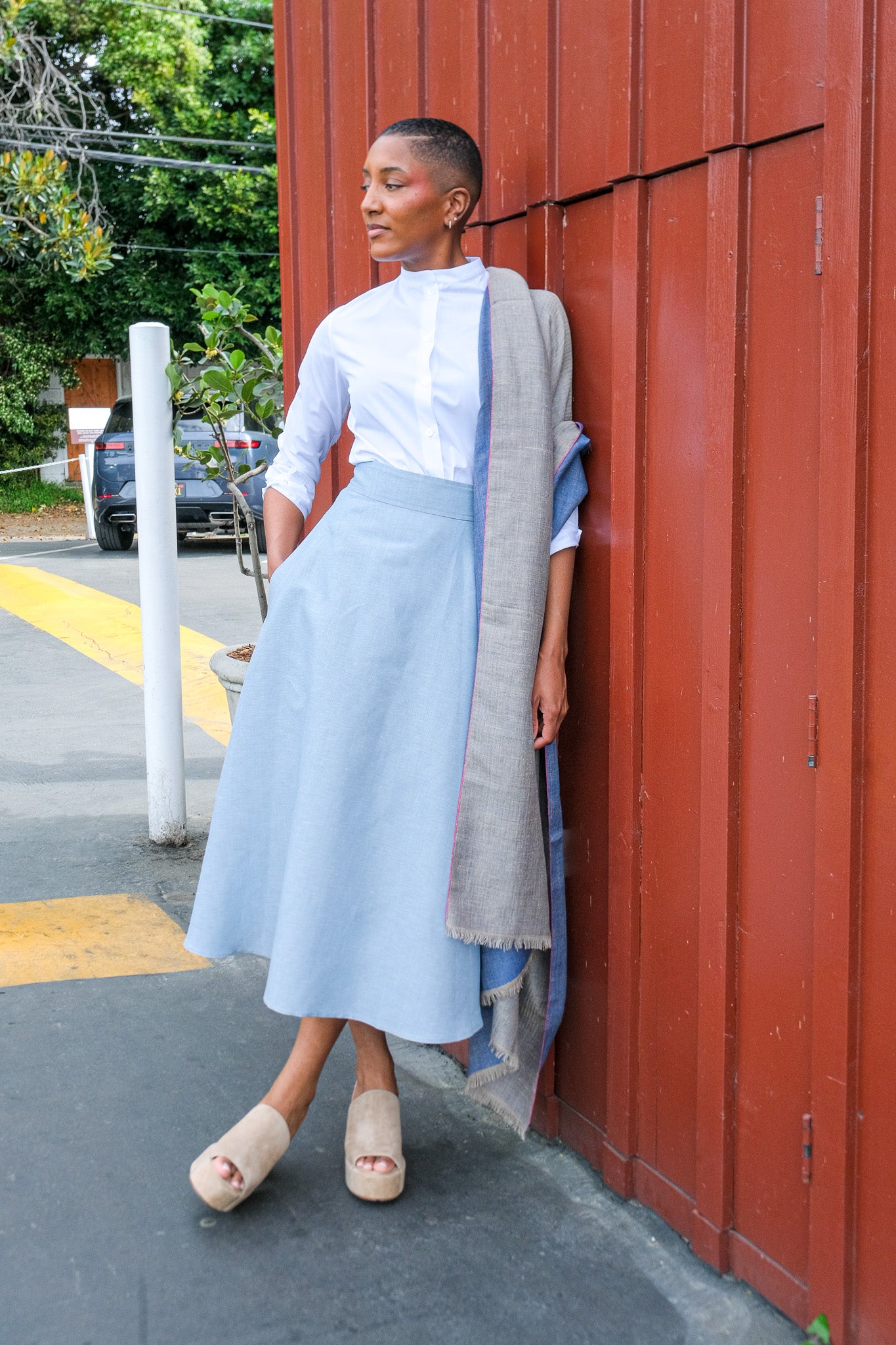 MARTIN GRANT | SEMI CIRCLE MIDI SKIRT | WOMEN'S LUXURY DESIGNER CLOTHING, SHOES, HANDBAGS & JEWELRY | CAPITOL CHARLOTTE, NC & BRENTWOOD, CA