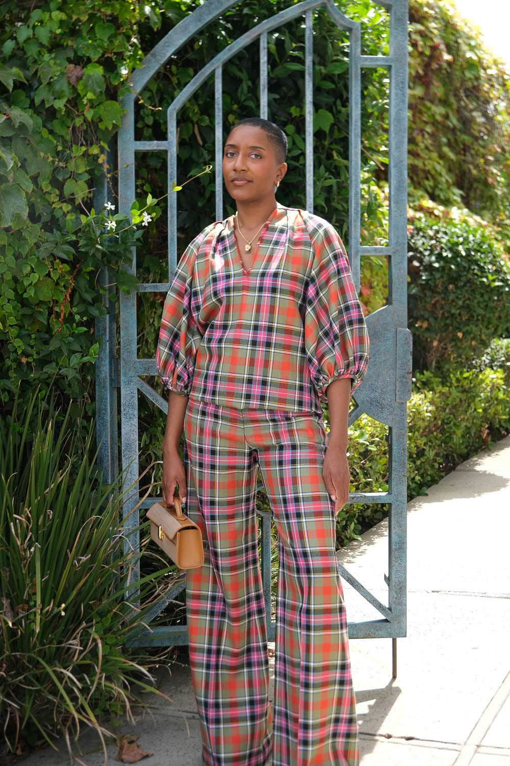 MARTIN GRANT | TARTAN BALLOON SLV TOP